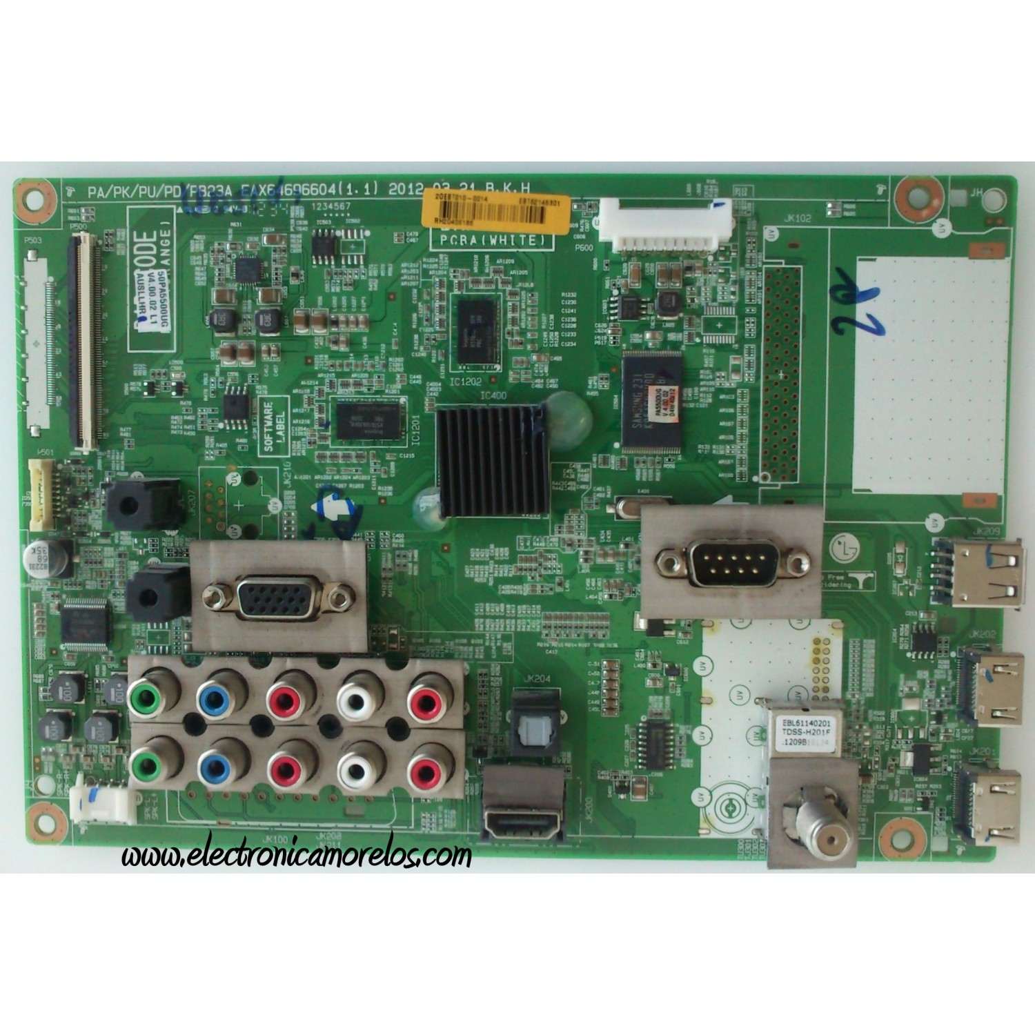 MAIN / LG EBT62145301 / EAX64696604(1.1) / PANEL PDP50R40000 /  MODELO 50PA5500-UG AUSLLHR
