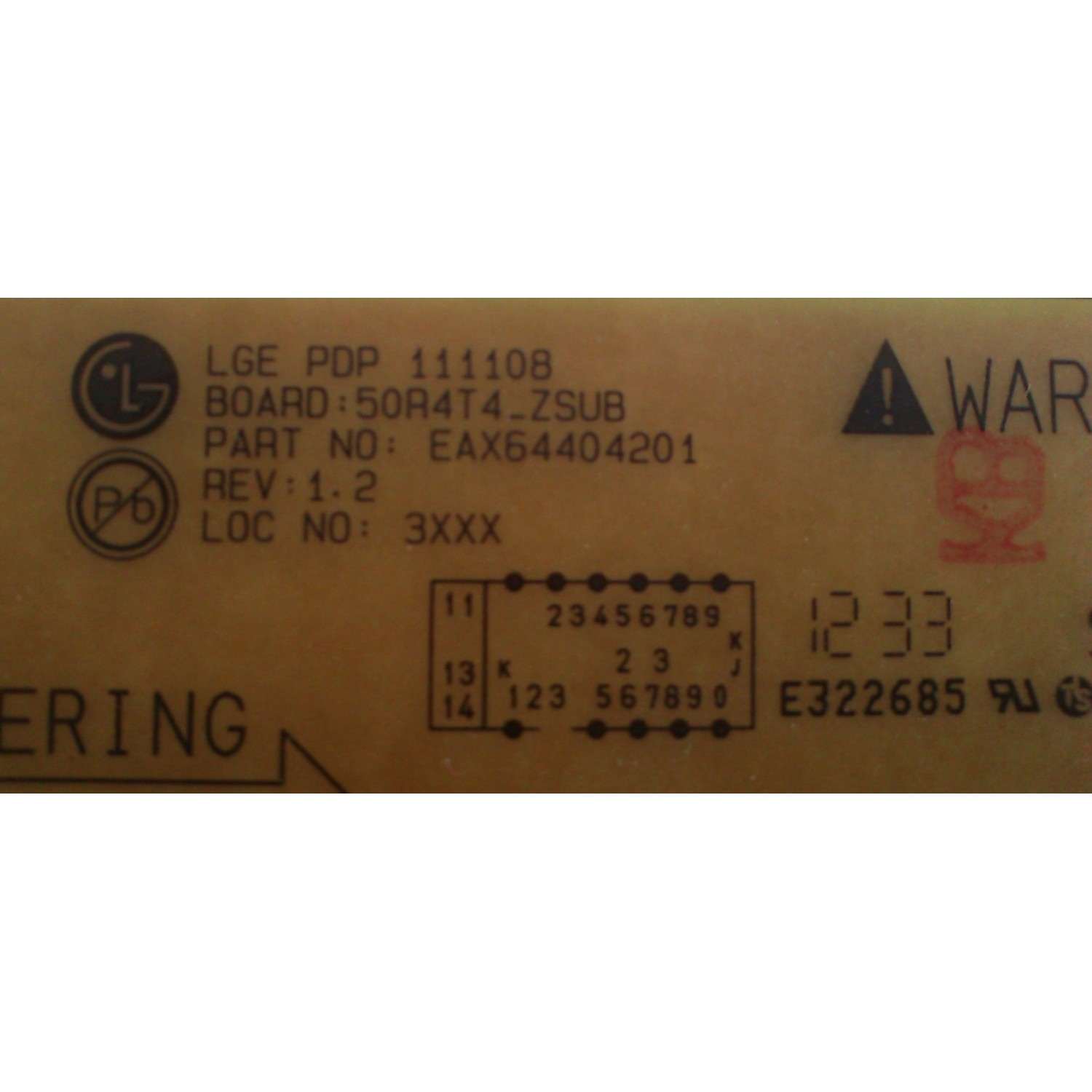 TARJETA Z SUB / LG EAX64404201 / 50R4T4_ZSUB /  MODELO 50PA5500-UG - Imagen 2