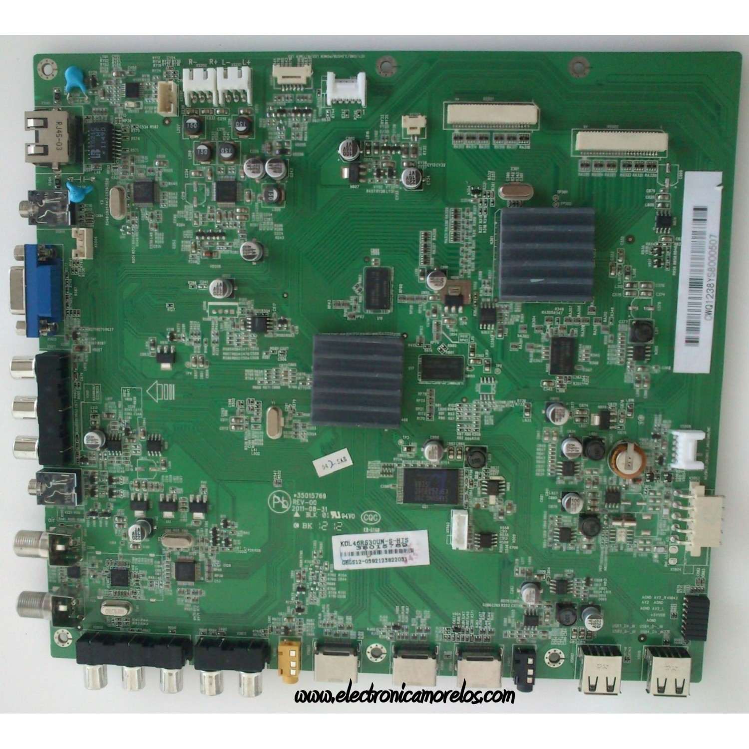 SMART TV MAIN / GKGS12-039212 / FUTURA 35015769 / KDL46RS30UN-S-HJS / MODELO KDL46RS30UN	