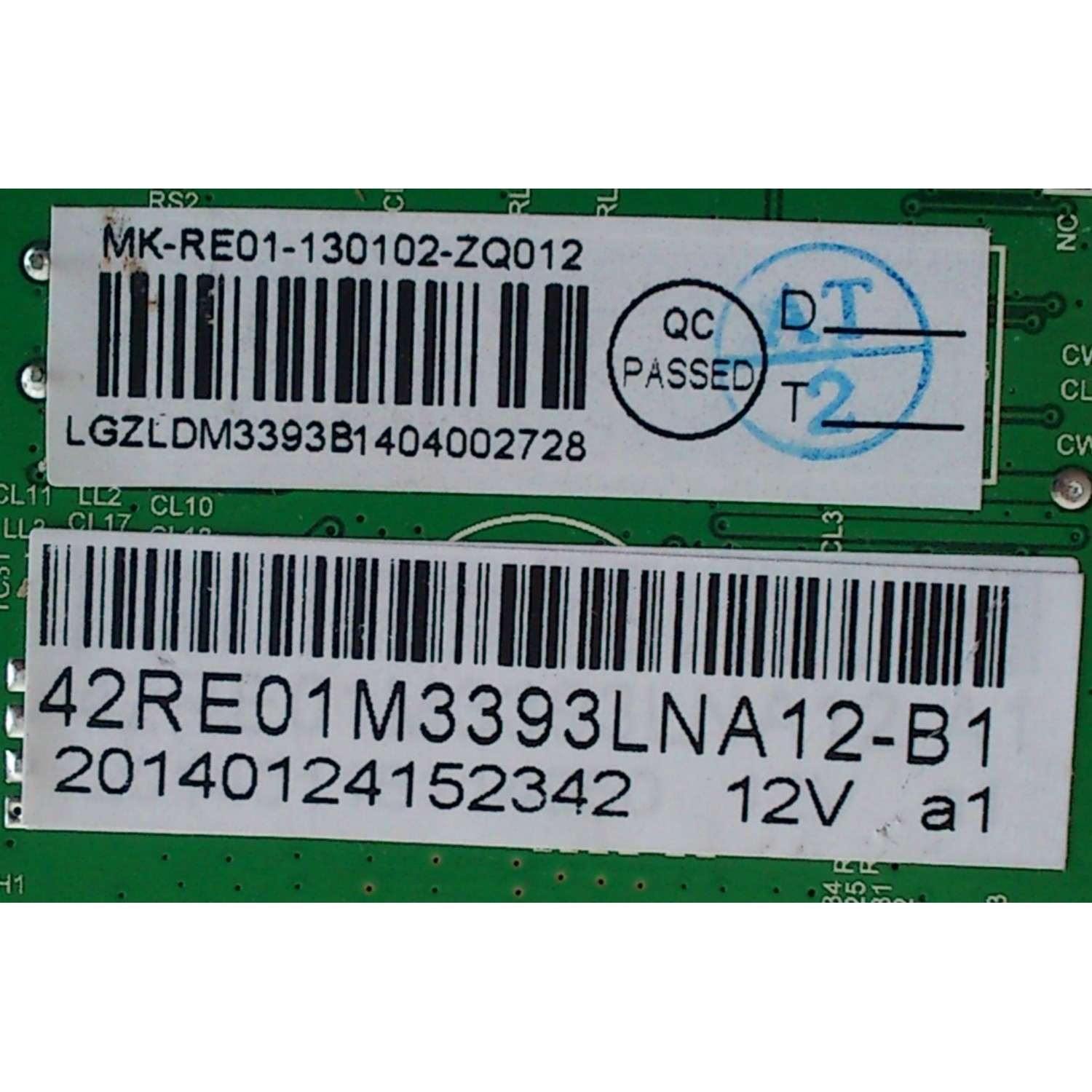 MAIN / RCA 42RE01M3393LNA12-B1 / 20140124152342 / LD.M3393.B / 20140124152342 12V a1 / 3393B140 / PANEL T420HVN03.1 / MODELO LED42C45RQD - Imagen 2