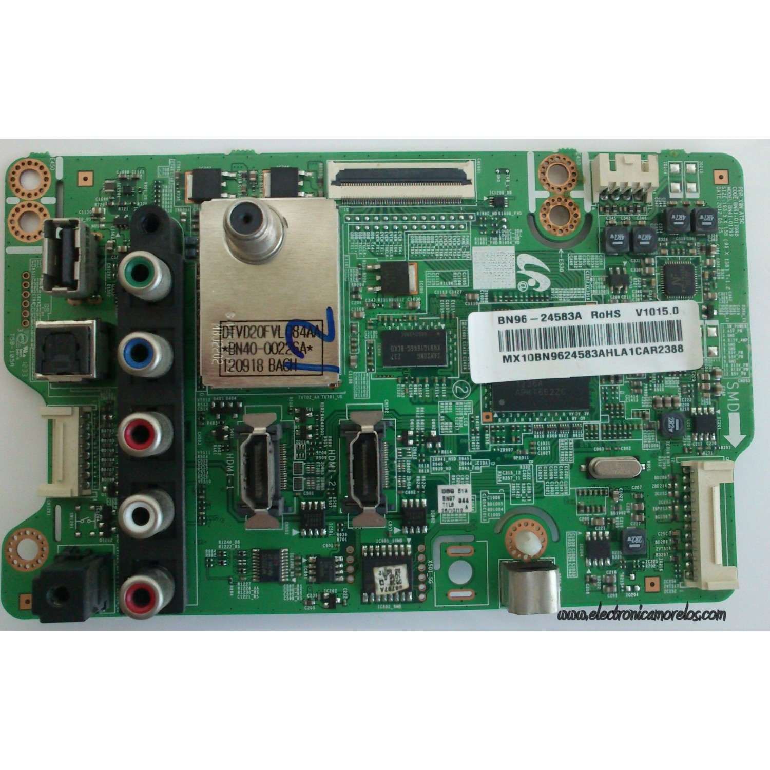 MAIN / SAMSUNG BN96-24583A / BN41-01799B / PANEL'S S43AX-YD01 / S43AX-YB01 / MODELOS PN43E450A1FXZA (TS02) / PN43E440A2FXZA / PARTES SUSTITUTAS BN96-20972A / BN94-04343H	