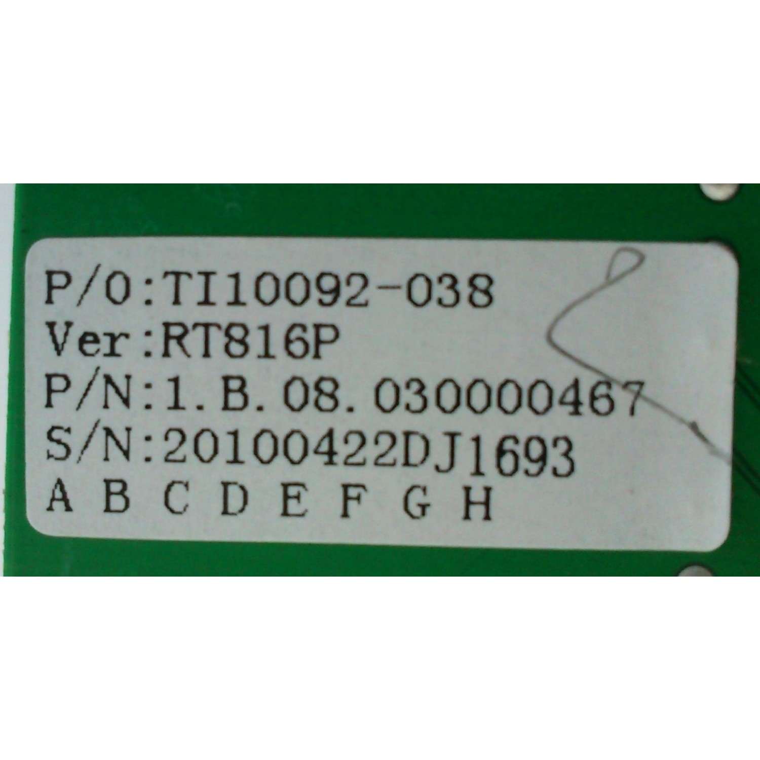 MAIN / ELEMENT TI10092-038 / 20-AUSS816-15-0X / RT816_V5_20100326 /  MODELO ELDFT551	 - Imagen 2