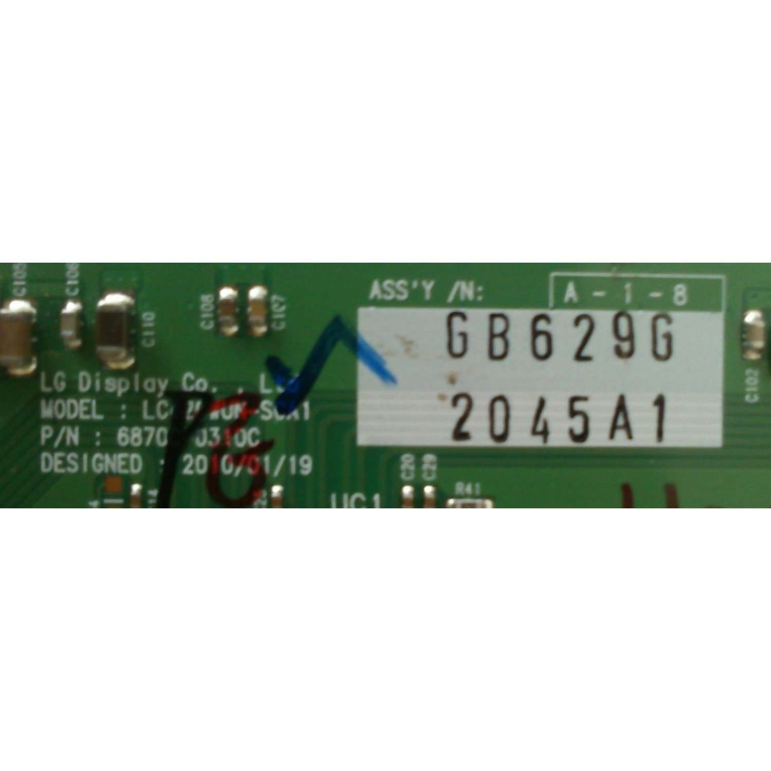 T-CON / LG 6871L-2045A / 6870C-0310C / 2045A / MODELO SANYO DP42861	 - Imagen 2