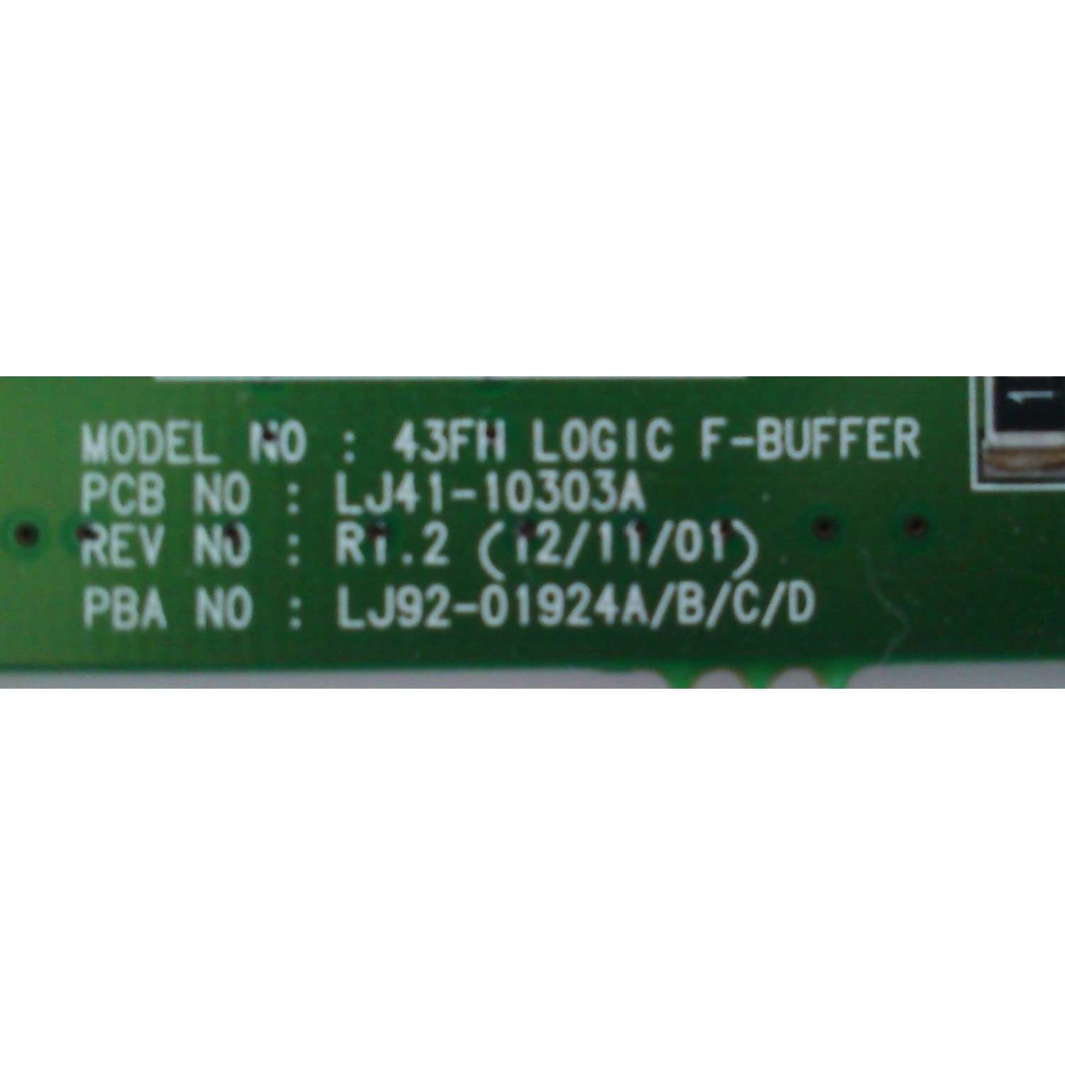 BUFFER RT / LG LJ92-01924A / LJ41-10303A / 924A / MODELO PN43F4500AFXZA UD01	 - Imagen 2
