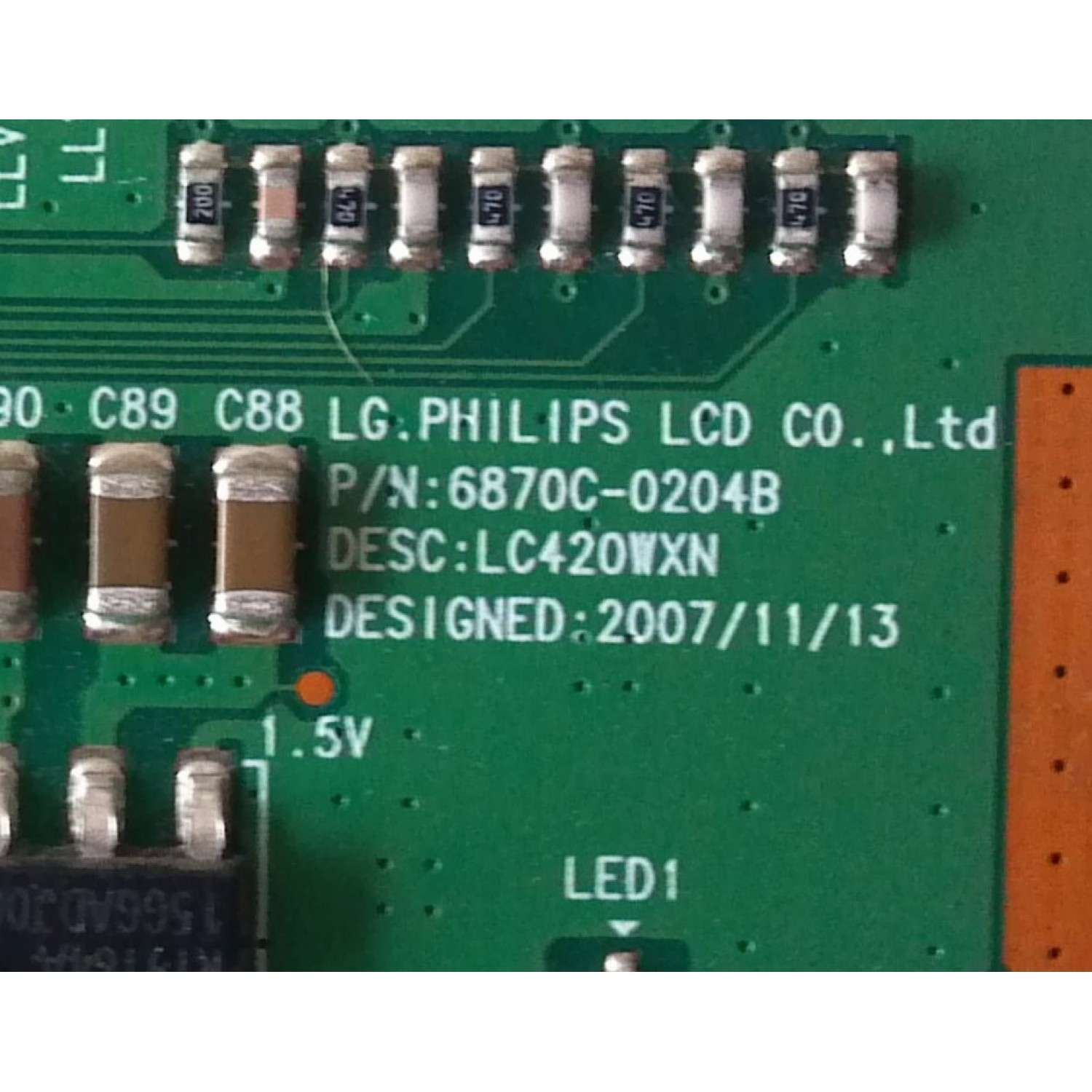 T-CON PARA TV LG / NUMERO DE PARTE 6871L-1336E / 6870C-0204B / 1336E / PANEL LC420WXN (SA)(A1) / MODELO 42LG3000-ZA / 42LG3000-ZA.BEKQLJG / 42LK520-UA / 42LG30-UD / 42LG30-UD.AUSQLJR - Imagen 2