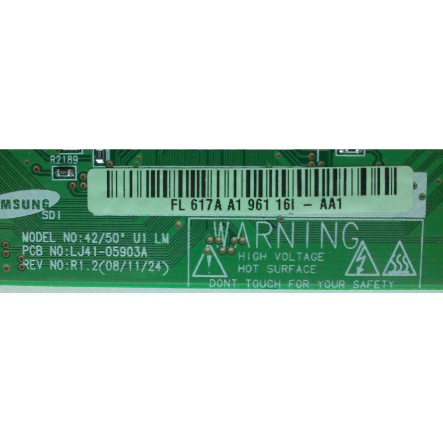 MAIN LOGICA / SAMSUNG BN96-09739A / 617A / LJ92-01617A / LJ41-05903A / MODELOS PN50B450B1DXZA / PN50B430P2DXZA / PH50KPPLBF/ZA BA01 / HPT5064X/XAA / PS50B451B2WXXU /  - Imagen 2