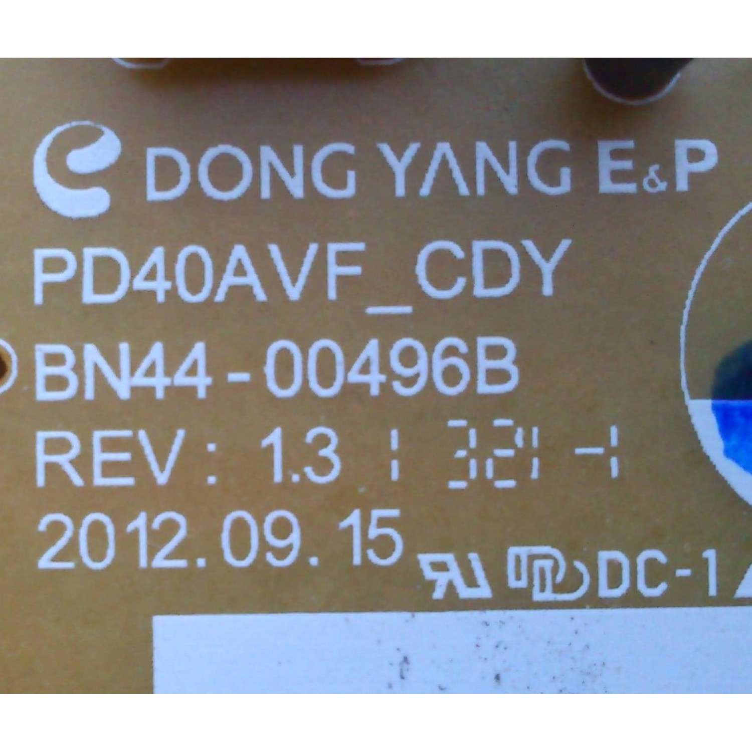 FUENTE DE PODER SAMSUNG BN44-00496B / PD40AVF_CDY / MODELO UN40EH5300FXZA UD03	 - Imagen 2