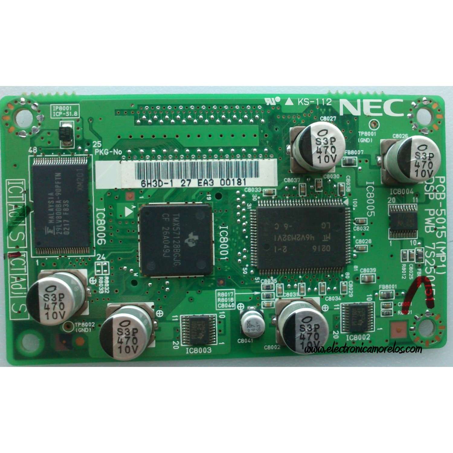 TARJETA DE INTERFACE DSP PWB / PHILIPS 6H3D-127EA3 / PCB-5015(MP1) / 7S250151 / MODELO 50PF9955	