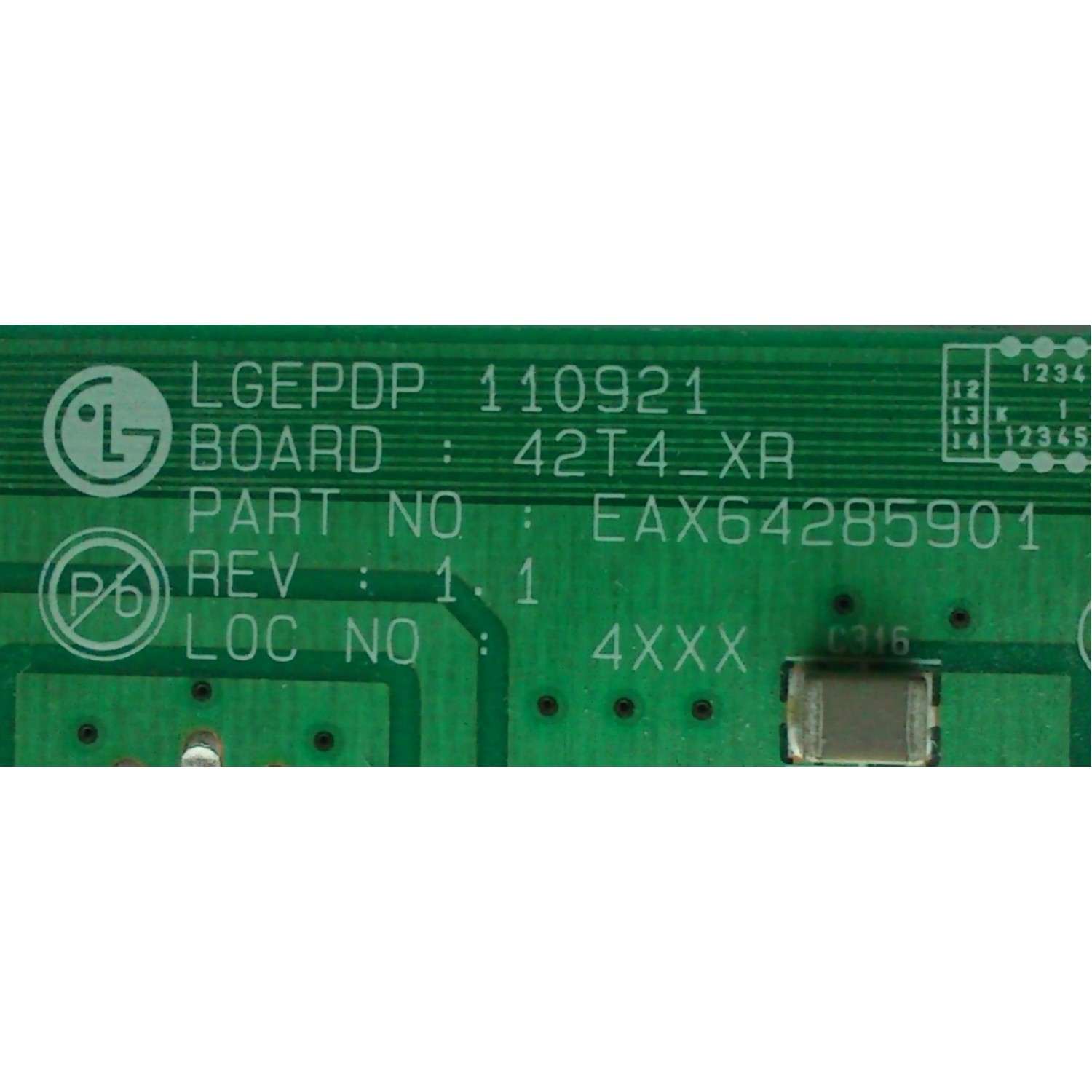 BUFFER XRRBT XR / LG EBR73575601 / EAX64285901 / 42T4_XR / MODELO 42PA4500-UF.AUSLLHR	 - Imagen 2
