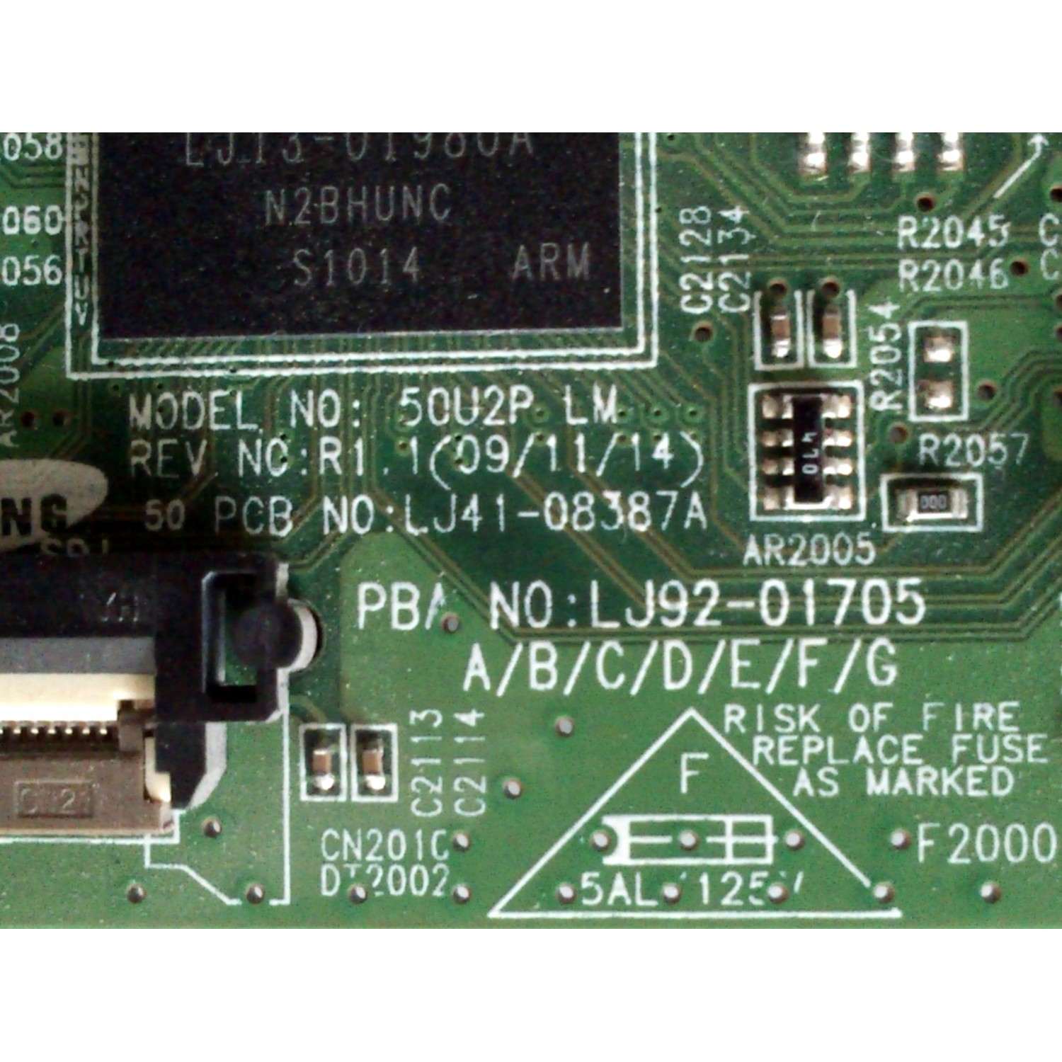 MAIN LOGICA / SAMSUNG LJ92-01705F / LJ41-08387A / 705F / MODELO PN50C430A1DXZA	 - Imagen 2