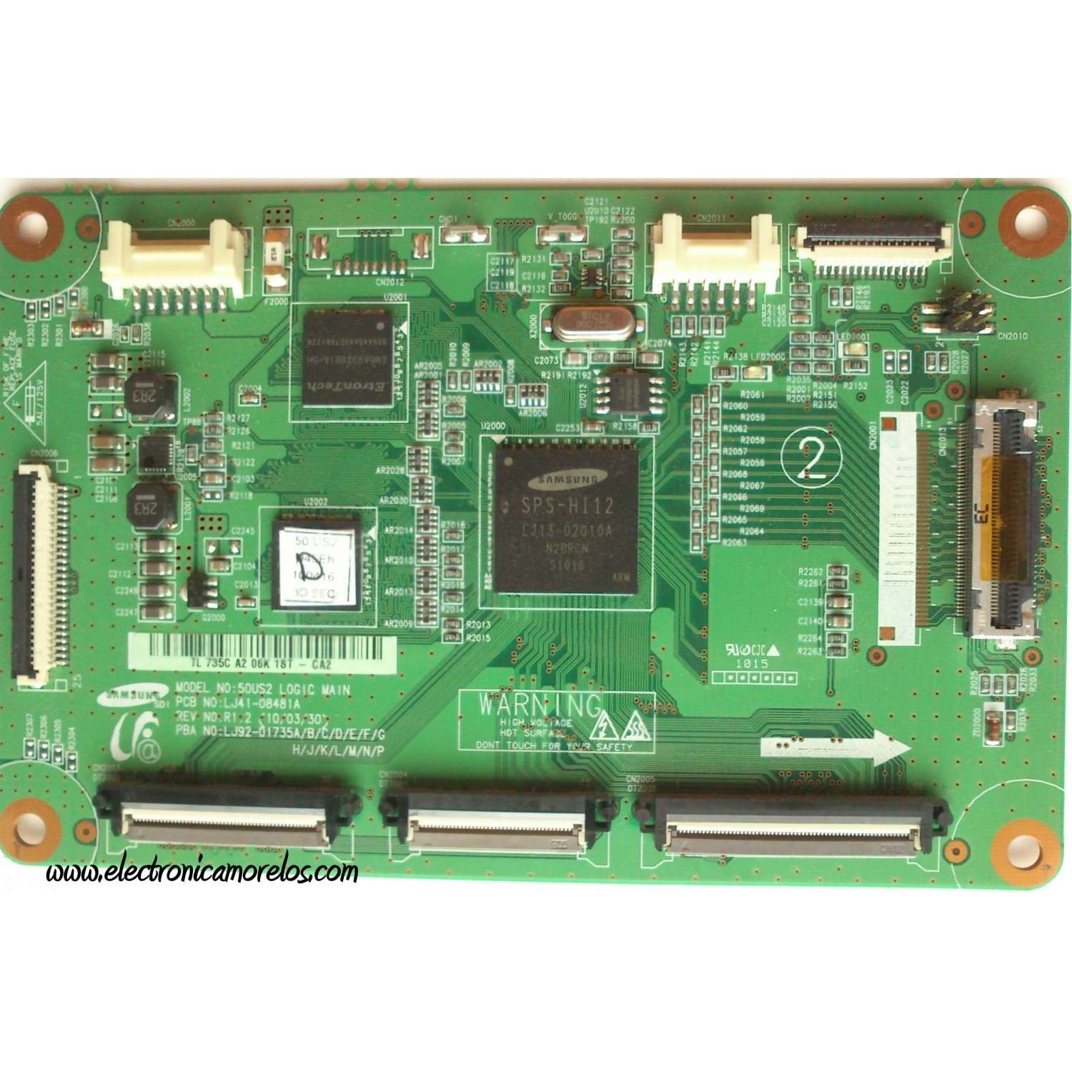 MAIN LOGICA / SAMSUNG LJ92-01735C / LJ41-08481A / 735C / MODELO PN50C6500	