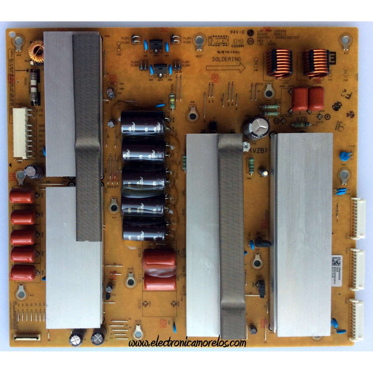 Z-SUS PARA TV LG / EBR62294202 / EAX61326703  / E52483 / SUSTITUTA EBR62294201 / PANEL PDP50R10101 / PDP50R10104 / PDP50R10000 / PDP50R10100 / MODELO 50PK540-UE.AUSALHR / 50PK250-UA / 50PK350-ZB.BEKLLJP / 50PK550-UD.AUSALHR / 50PK550-UD.AUSLLHR / 50PK550C