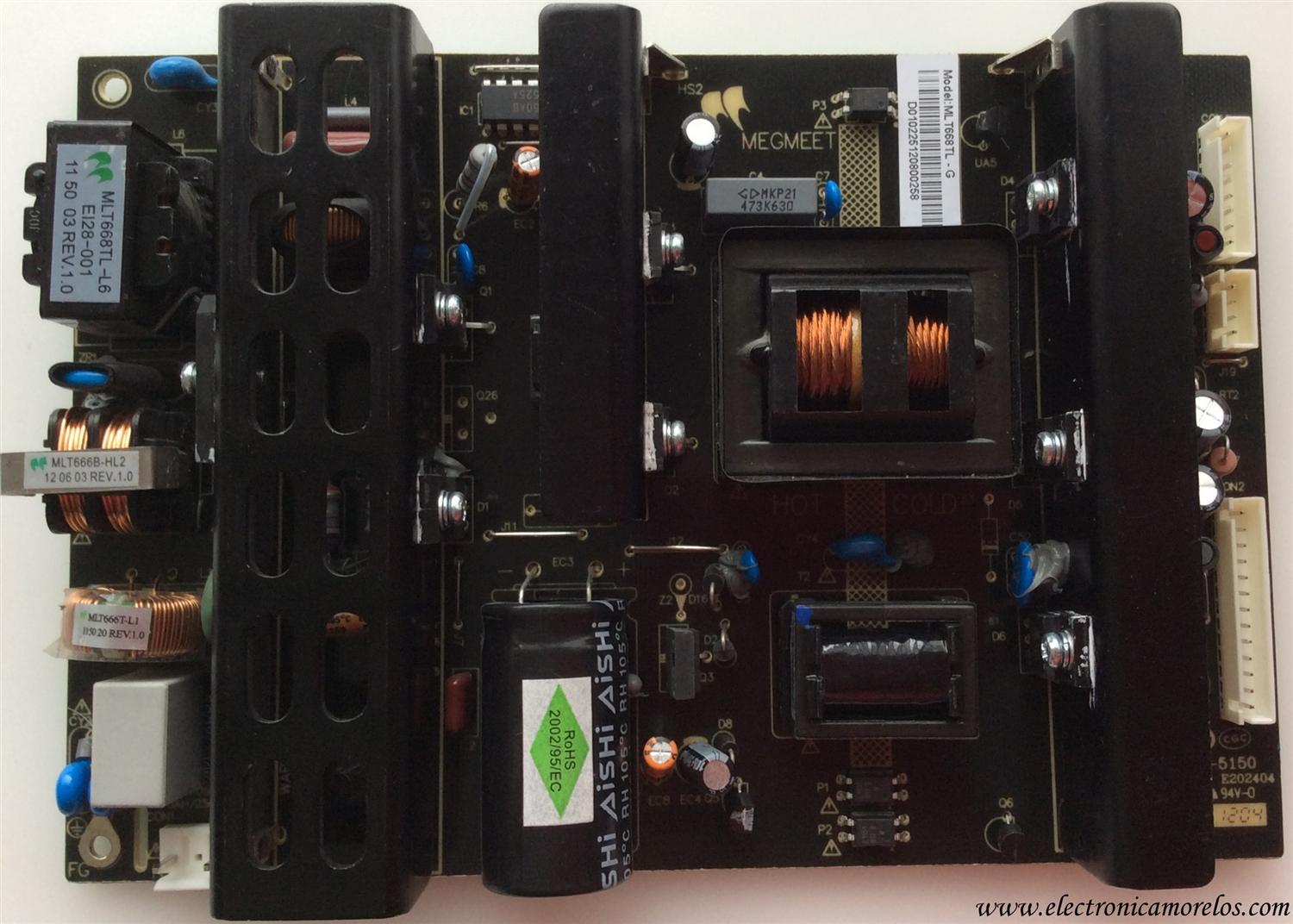 FUENTE DE PODER / COBY MLT668TL-G / MODELO TFTV4025	
