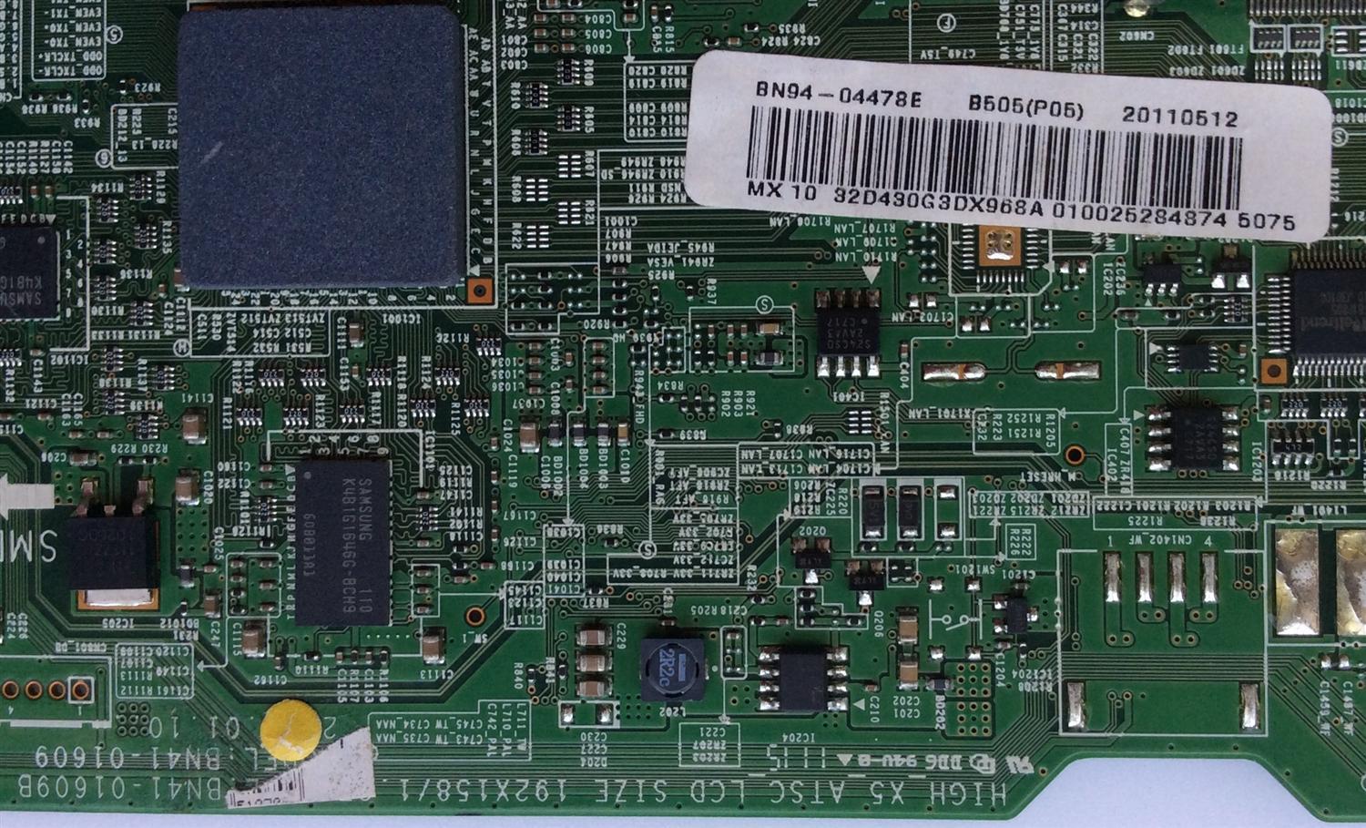 MAIN PARA TV SAMSUNG NUMERO DE PARTE BN94-04478E / BN41-01609B / PARTES SUSTITUTAS BN94-05407S / BN94-04475H / BN94-05407T / BN94-04475D / MODELO LN32D430G3DXZA - Imagen 2