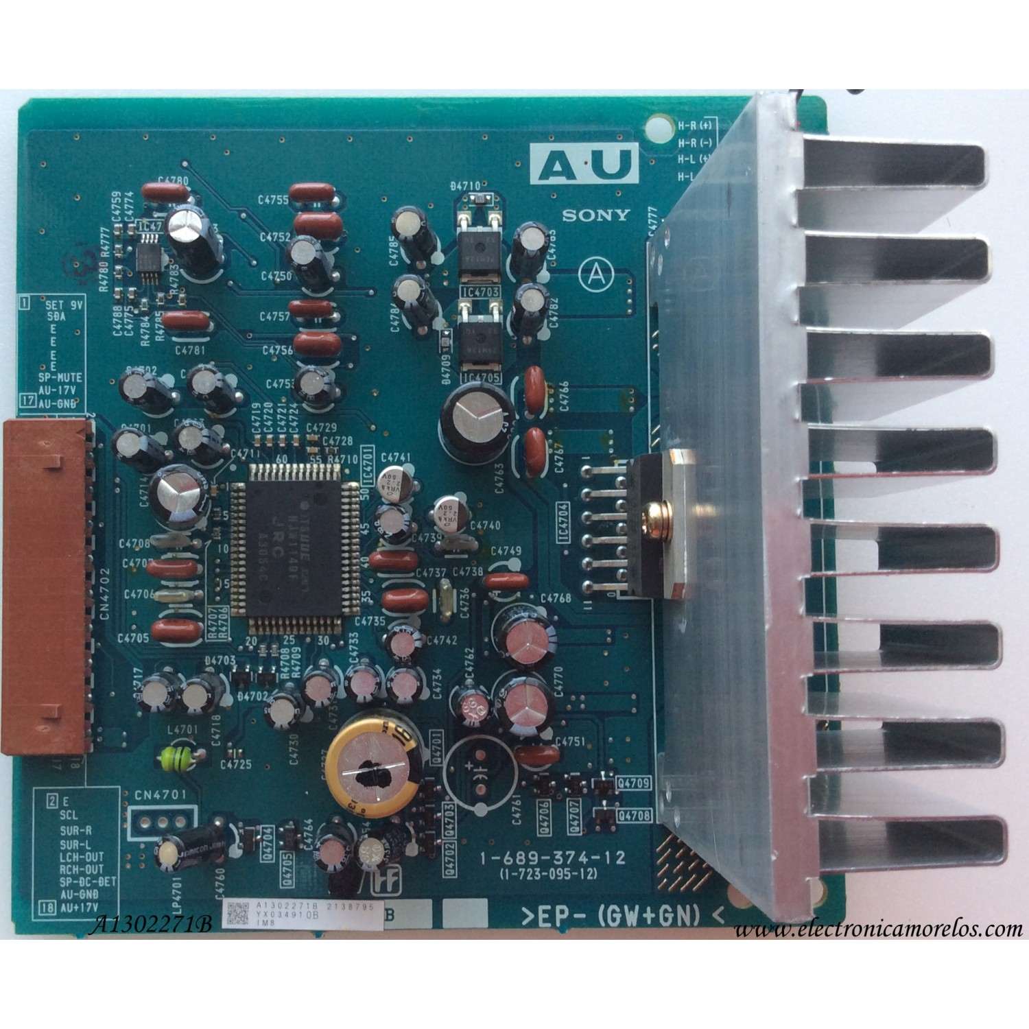 TARJETA A/U / SONY A-1302-271-A / 1-689-374-11 / 1-723-095-11 / MODELO KF-42WE610	