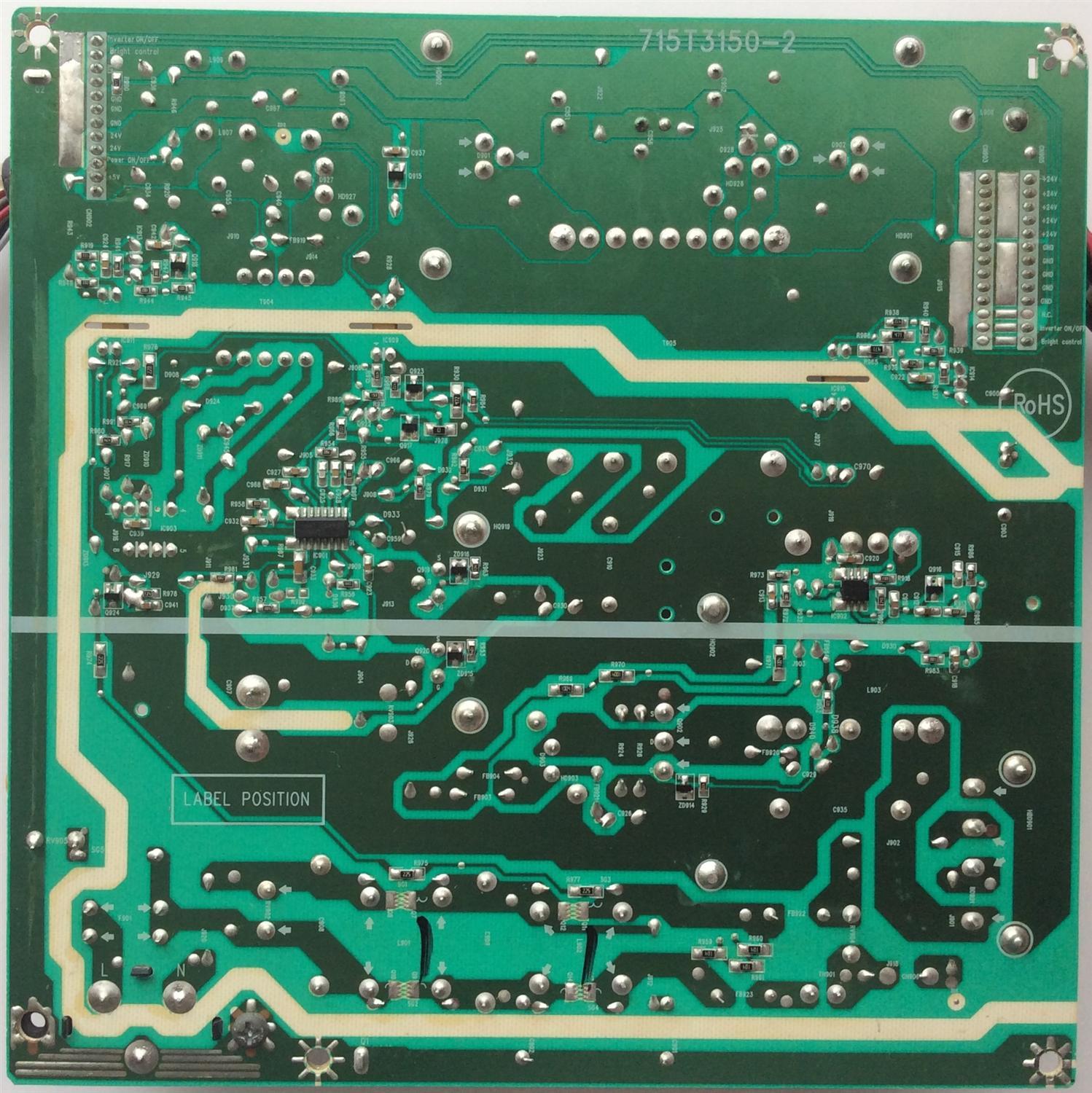 FUENTE DE PODER / SHARP 9JR9900000018 / 715T3150-2 / ADTV82428PA5 / MODELO LC-42SB45U	 - Imagen 3