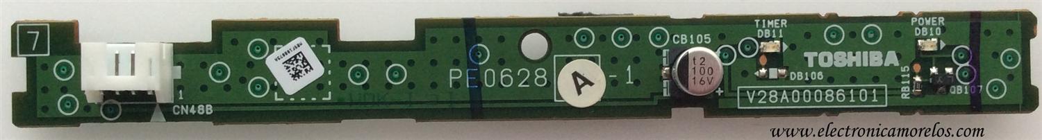 TARJETA LED / TOSHIBA PE0628A-1 / V28A00086101 / MODELO 52RV535U	