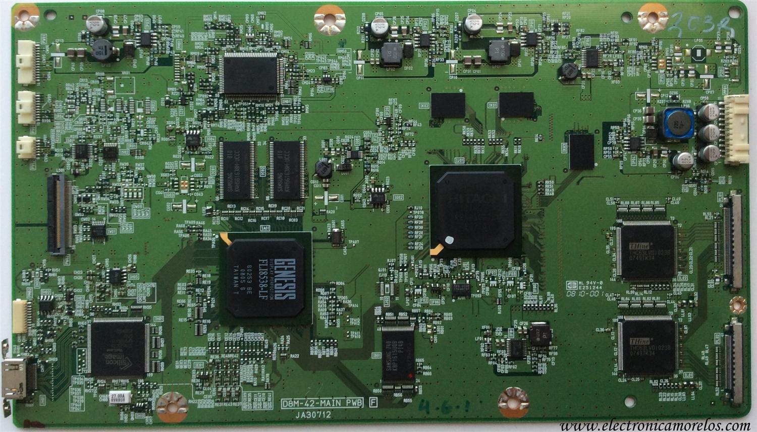 MAIN / HITACHI JA30712 / D8M-42-MAIN PWB / MODELO UT42MX70	
