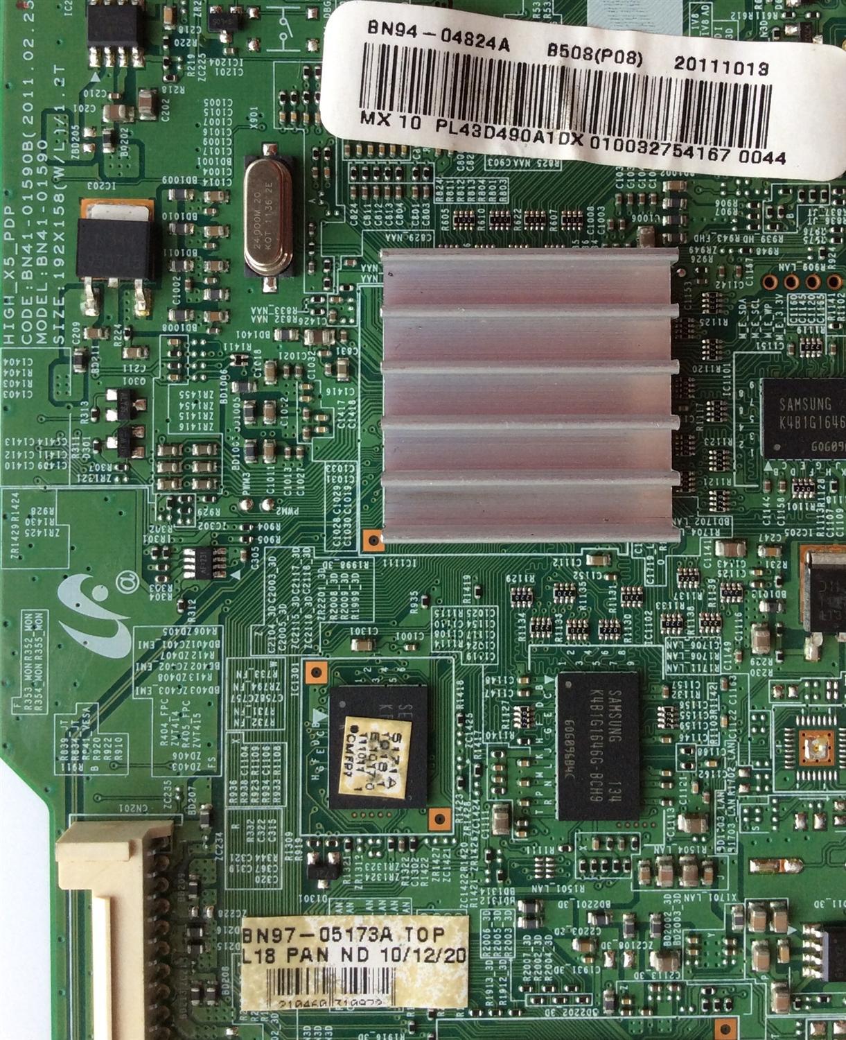 MAIN / SAMSUNG BN94-04824A / BN41-01590B / BN97-05173A / MODELO PL43D490A1DXZX N104	 - Imagen 2