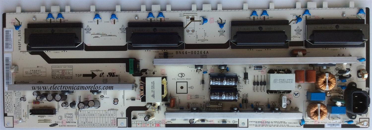 FUENTE / BACKLIGHT PARA TV SAMSUNG / NUMERO DE PARTE BN4400264A / H40F1_9SS / PSIV231I01A / BN44-00264A / SUSTITUTAS BN44-00264B / BN44-00264C / BN44-00284A / BN98-01984A / MODELOS LN40B500 / LE40B658 / LN40B650 / LE40B / MAS MODELOS EN DESCRIPCIÓN