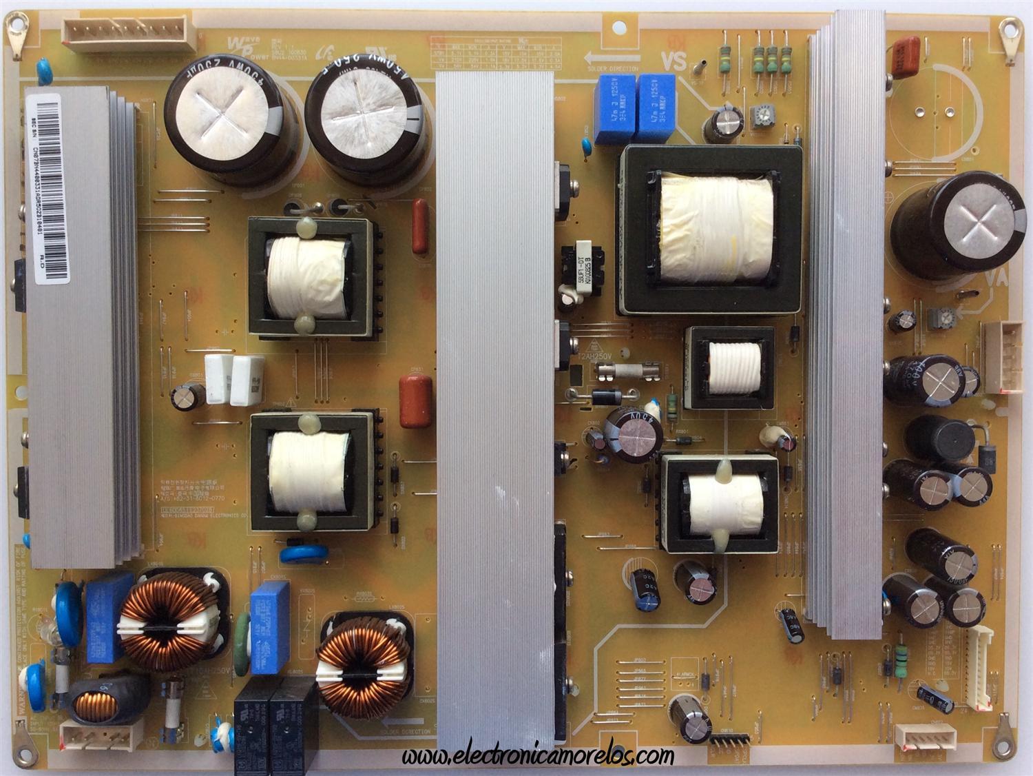 FUENTE DE PODER / SAMSUNG BN44-00331A / BN4400331A / UL60065 / MODELO PN58C550G1FXZA UY01	