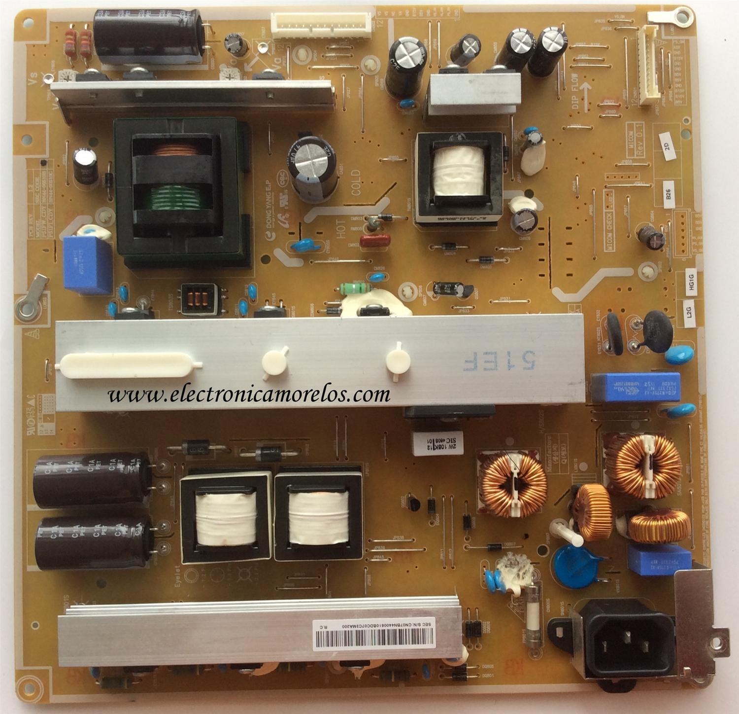 FUENTE DE PODER / SAMSUNG BN44-00510B / BN4400510B / P51FW_CDY / P51FI_CDY / HU10251-11035A / MODELO PN51E535A3FXZA TD04	