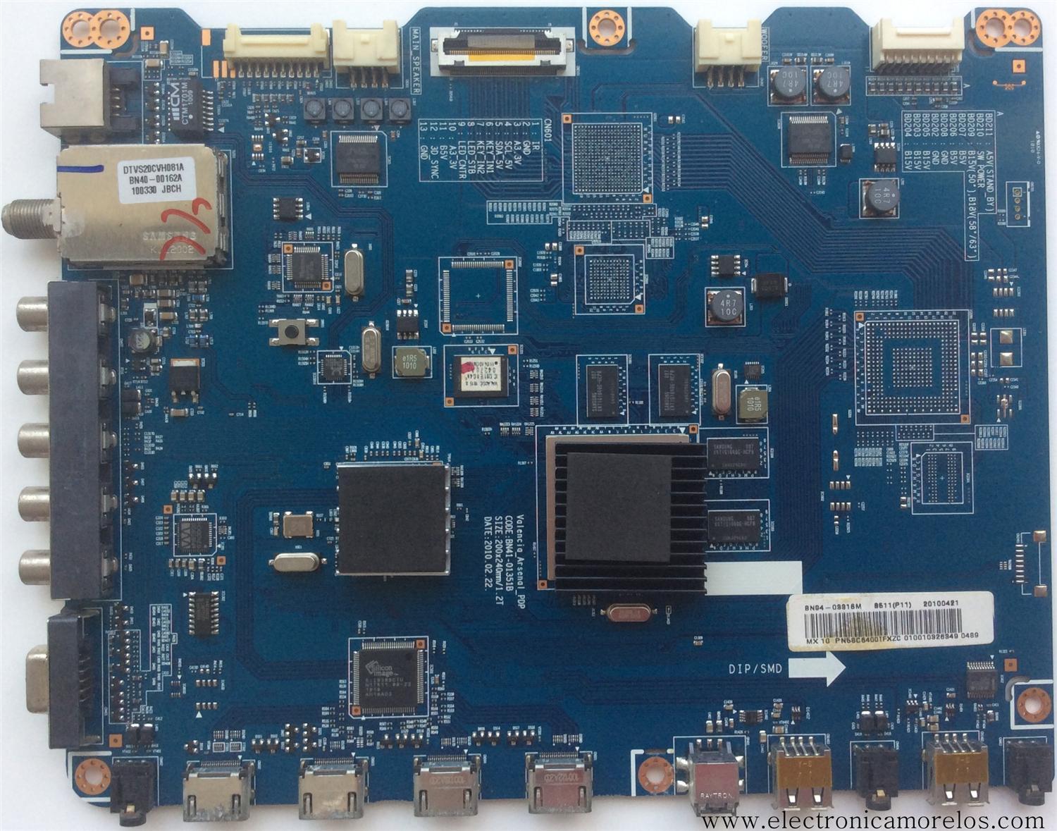 MAIN / SAMSUNG BN94-03316M / BN41-01351B / BN97-04034H / PANEL S58FH-YB05 / MODELO PN58C6400  / PN58C6400TFXZA I001
