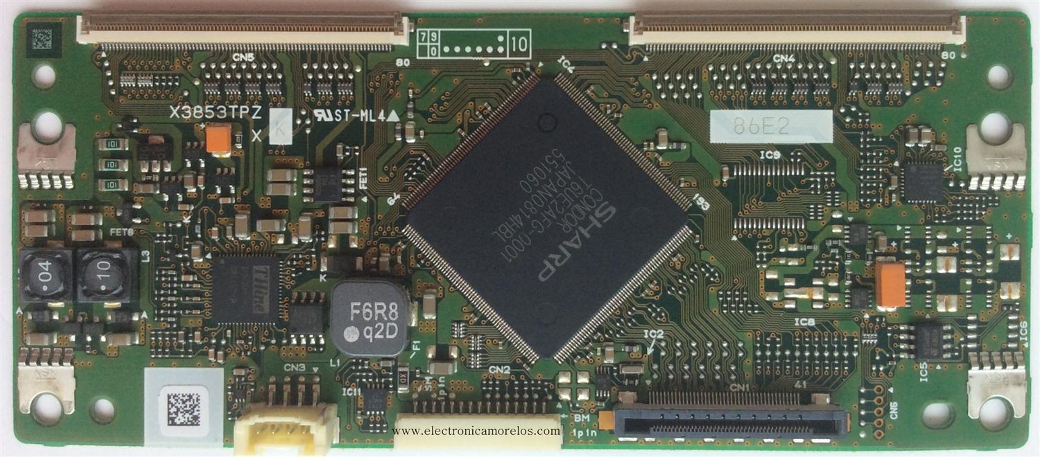 T-CON / SHARP CPWBX3853TPZK / X3853TPZXK / X3853TPZX / X3853TPZK / X3853TPZ / MODELO LC-46LE810UN	