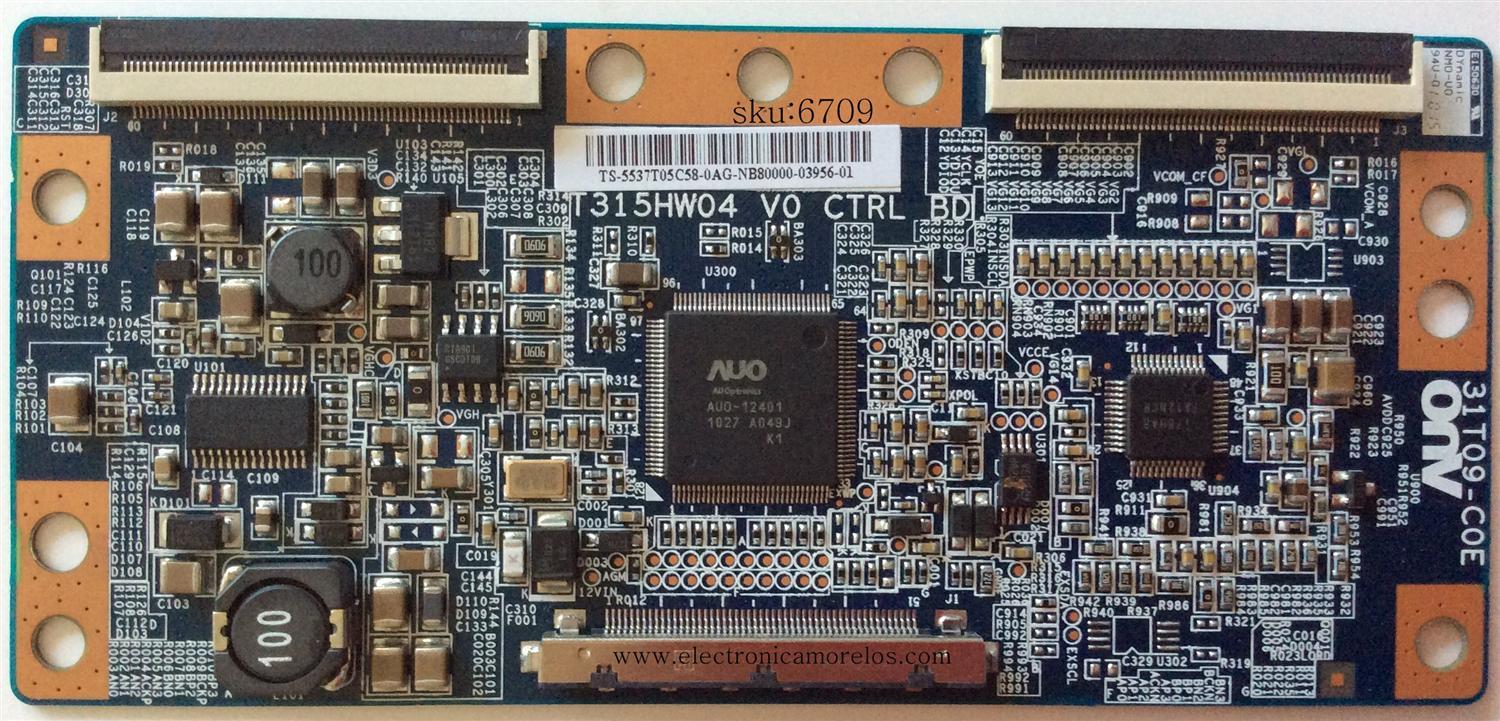 T-CON / RCA 55.37T05.C58 / 5537T05C58 / 31T09-C0E / T315HW04 V0 / MODELO 37LA45RQ	