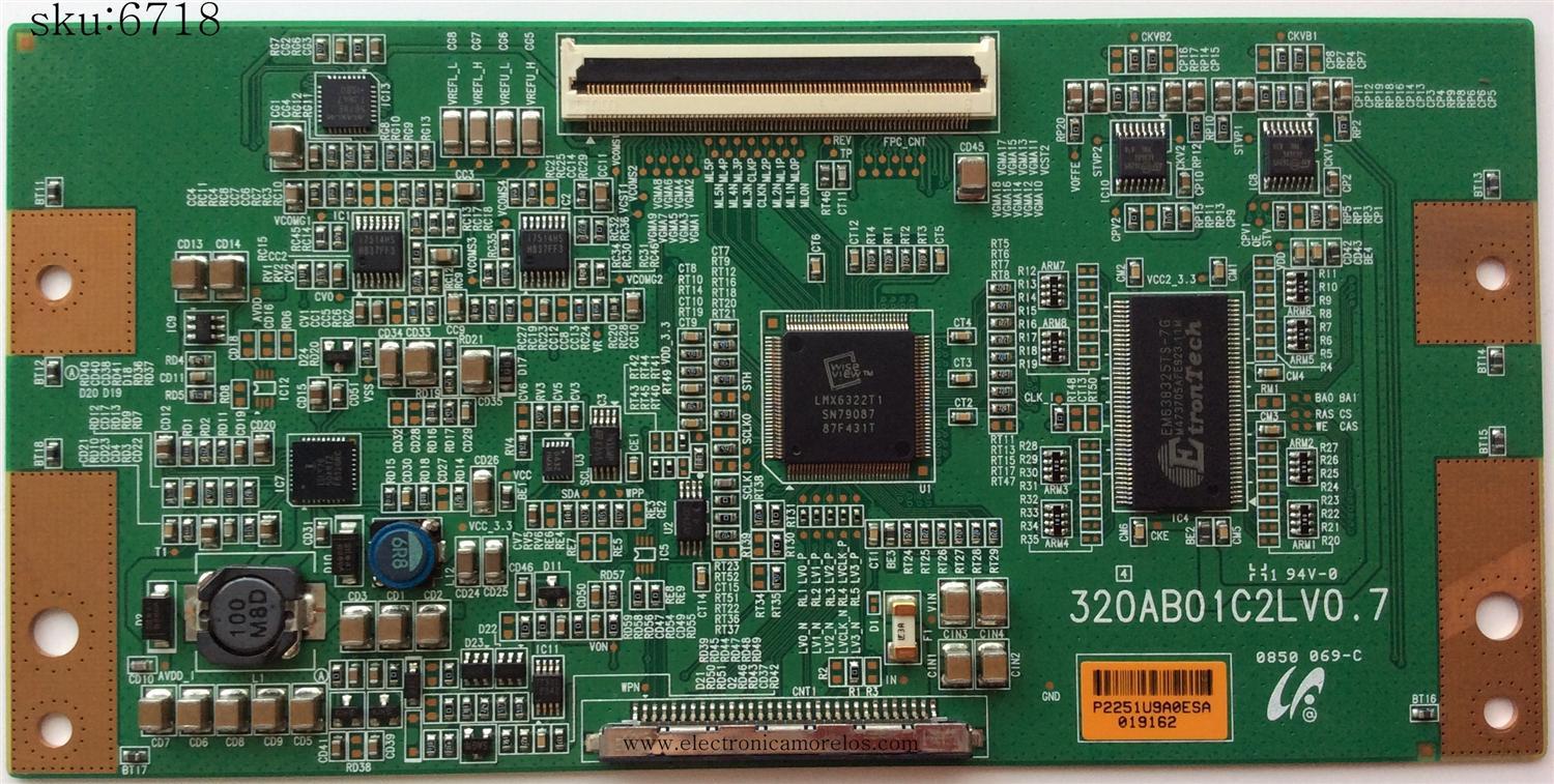 T-CON / RCA LJ94-02251U / 2251U / 320AB01C2LV0.7 / MODELO L32HD31YX13	