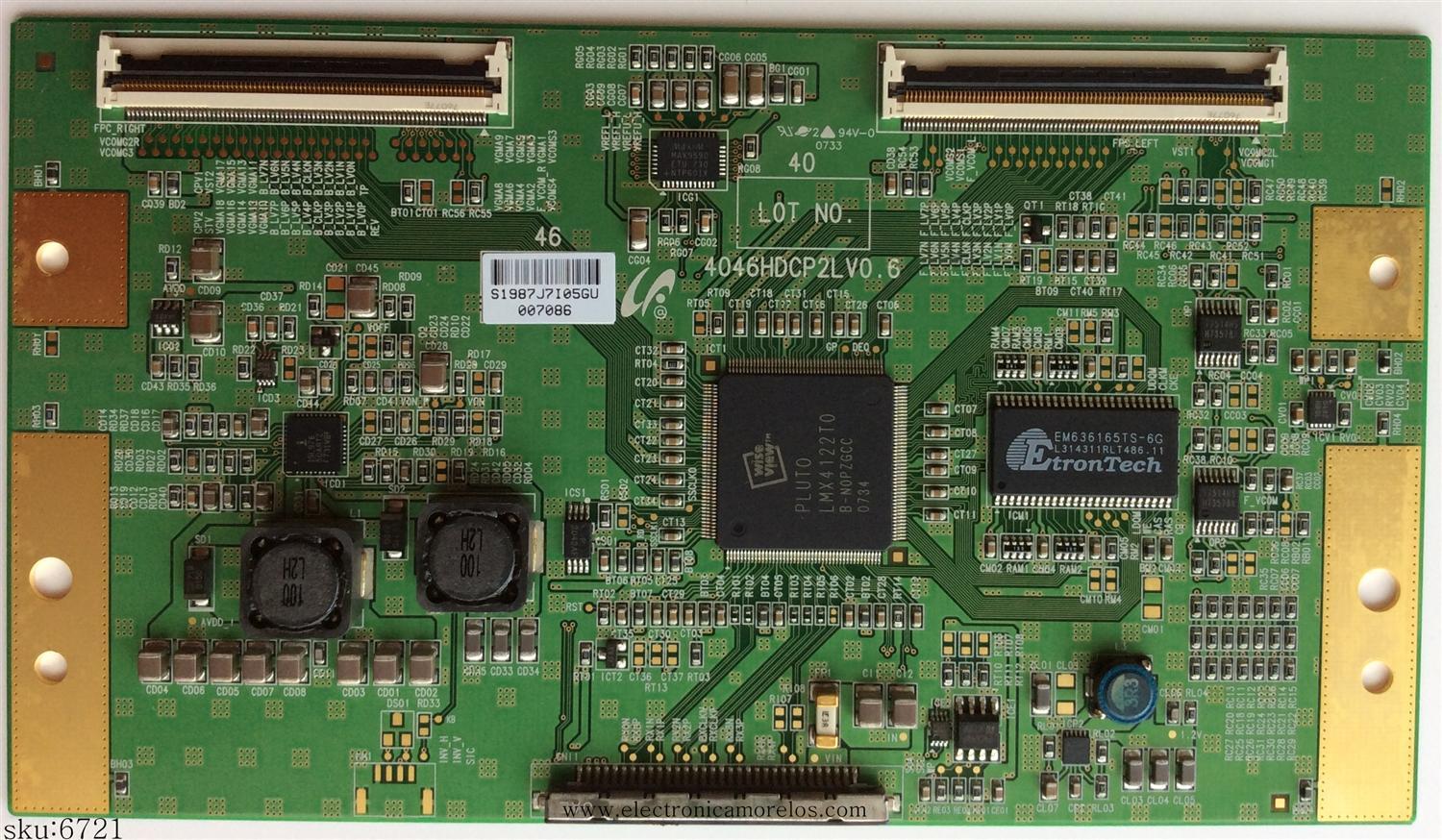 T-CON / RCA LJ94-01987J / 1987J / 4046HDCP2LV0.6 / MODELO L46WD22	