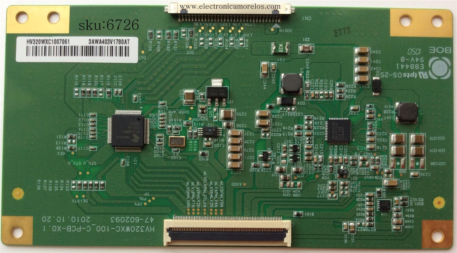 T-CON / ELEMENT HV320WXC1007061 / HV320WXC-100_C-PCB-X0.1 / 47-602093 / MODELO ELEFW325	
