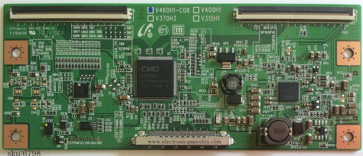 T-CON / RCA 35-D054969 / V460H1-C08 / MODELO 46LA45RQ	
