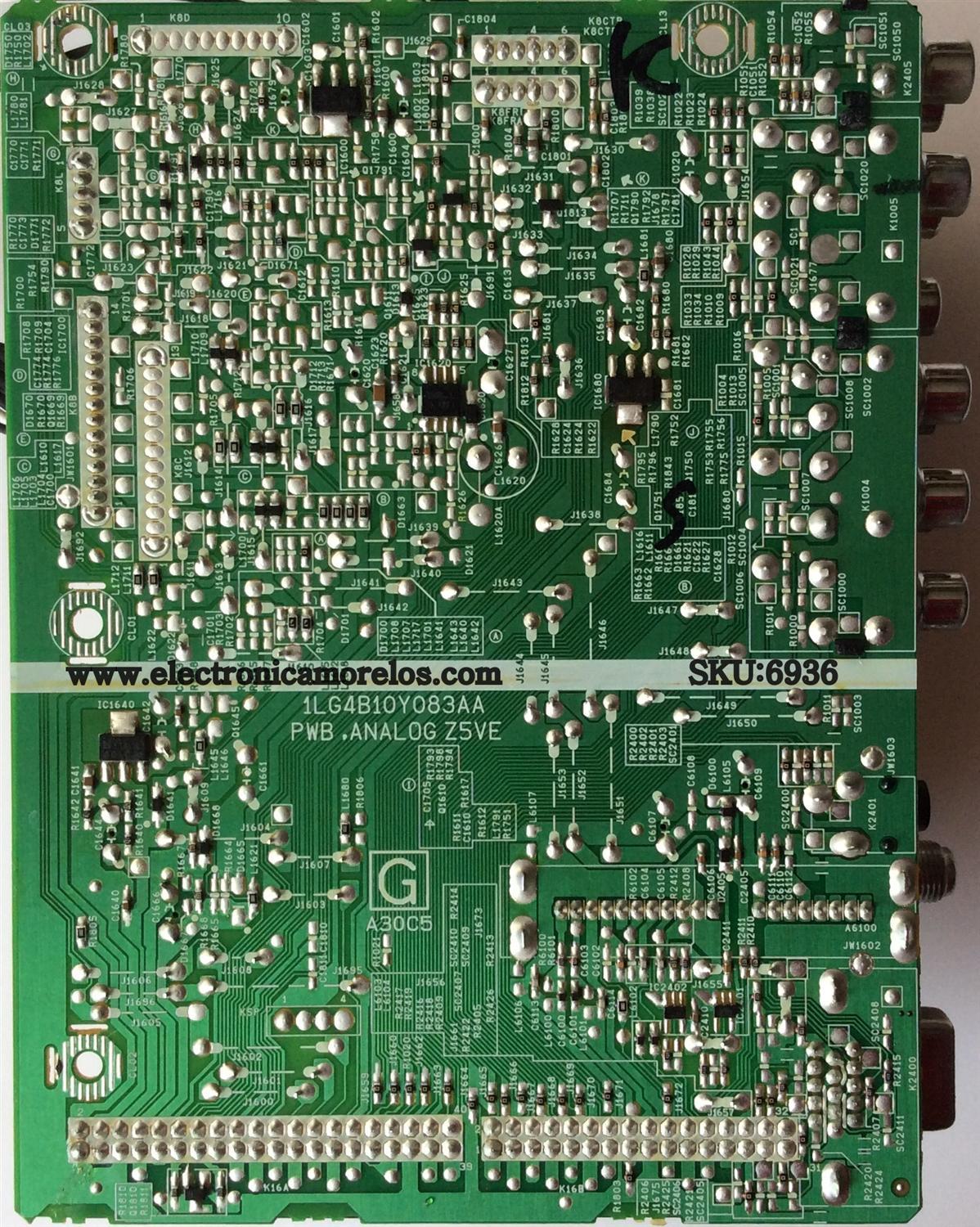 TARJETA TUNER / A/V / SANYO 1LG4B10Y083AA Z5VG / 1LG4B10Y083AA / Z5VG / MODELO DP42841 P42841-00	 - Imagen 2