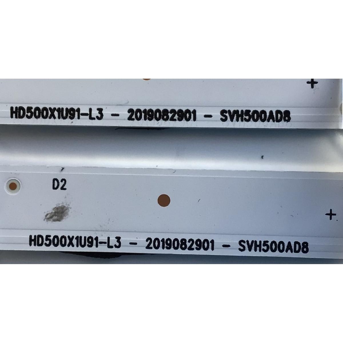 KIT DE LED'S PARA TV HISENSE (3 PIEZAS) / NUMERO DE PARTE SVH500AD8 / 2019082901-SVH500AD8 / CRH-BX500X1U913030T031498T-REV1.0 / HD500X1U91-L3 / PANEL HD500X1U91-L3/S1/GM/R0H / CV500U2-T01 / MODELO 50R6090G5 / 50R6E3 - Imagen 3