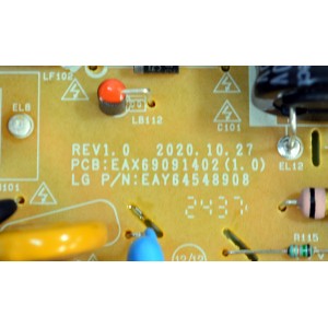 KIT DE TARJETAS ORIGINAL PARA TV LG / NUMERO DE PARTE EBU65672244 / EAX68209009 / 65672244 / FUENTE EAY64548908 / EAX6991402 / LGP32D-17F1 / 64548908 / PANEL NC320DXG-ABKP5 / DISPLAY HV320WHB-F7E / MODELO 32LM577BZUA / 32LM577BZUA.BUSELJM - Imagen 3
