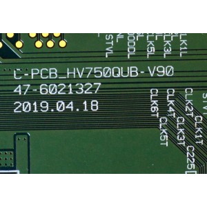 KIT DE TARJETAS ORIGINAL PARA TV VIZIO / NUMERO DE PARTE MAIN 60103-00640 / TD.MT5691.U751 / FUENTE 60101-03808 / SHG7502C-116E / T-CON 44-97717840 / 47-6021327 / PANEL BOEI750WQ1 / DISPLAY HV750QUB-N9D / MODELO V755-H4 / V755-H4 LHBFB4KW - Imagen 4
