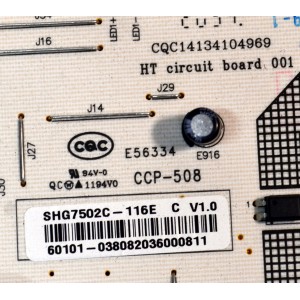 KIT DE TARJETAS ORIGINAL PARA TV VIZIO / NUMERO DE PARTE MAIN 60103-00640 / TD.MT5691.U751 / FUENTE 60101-03808 / SHG7502C-116E / T-CON 44-97717840 / 47-6021327 / PANEL BOEI750WQ1 / DISPLAY HV750QUB-N9D / MODELO V755-H4 / V755-H4 LHBFB4KW - Imagen 5