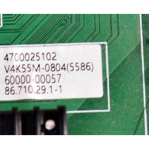KIT DE TARJETAS ORIGINAL PARA TV VIZIO NUMERO DE PARTE MAIN FUENTE 60000-00057 / TPD.MT5586.PC753 (T) / MB-MT5586-B / 4700025102 / T-CON 44-98900010 / 47-6060002 / HV550QUBF70 / 44-9890001O / PANEL BOEI550WQ1 / DISPLAY HV550QUB-F70 / MODELO V4K55M-0804 - Imagen 6
