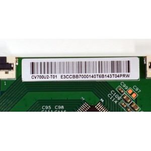 KIT DE TARJETAS ORIGINAL PARA TV PHILIPS / NUMERO DE PARTE MAIN 02-1RT51FBMA-T02T / 1RT51FB / FUENTE 81-PBE122-Z215001 / ZW9250 / T-CON E3CCBB7000140  / CV700U2-T01  / PANEL LVU700CHDX E0061 / DISPLAY CV700U2-T01 REV:04 / MODELO 70PUL7553/F7 - Imagen 3