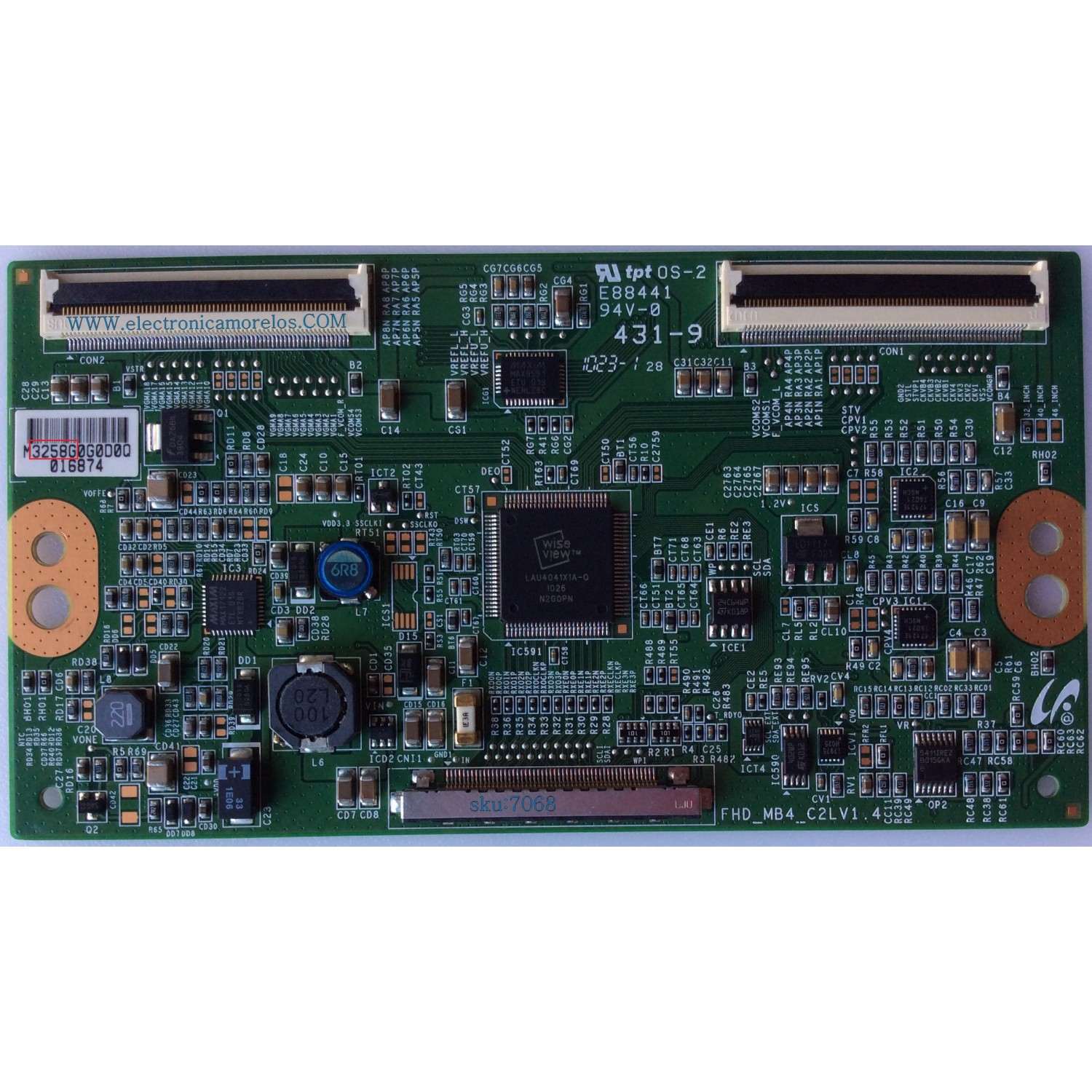 T-CON / SONY LJ94-03258G / 3258G / FHD_MB4_C2LV1.4 / MODELO KDL-32EX400 / PANEL LTY320HM01-A07