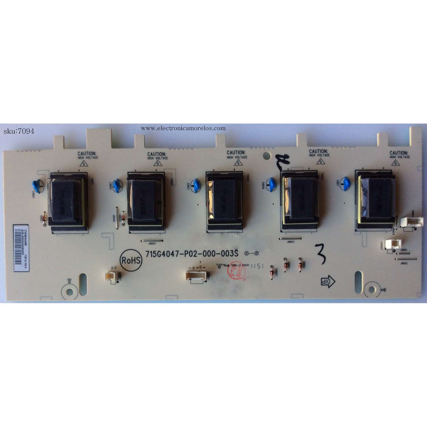 BACKLIGHT INVERSOR / INSIGNIA INTV9QAAAAB8 / 9QAAAAB8 / 715G4047-P02-000-003S / MODELO NS-42L260A13A	