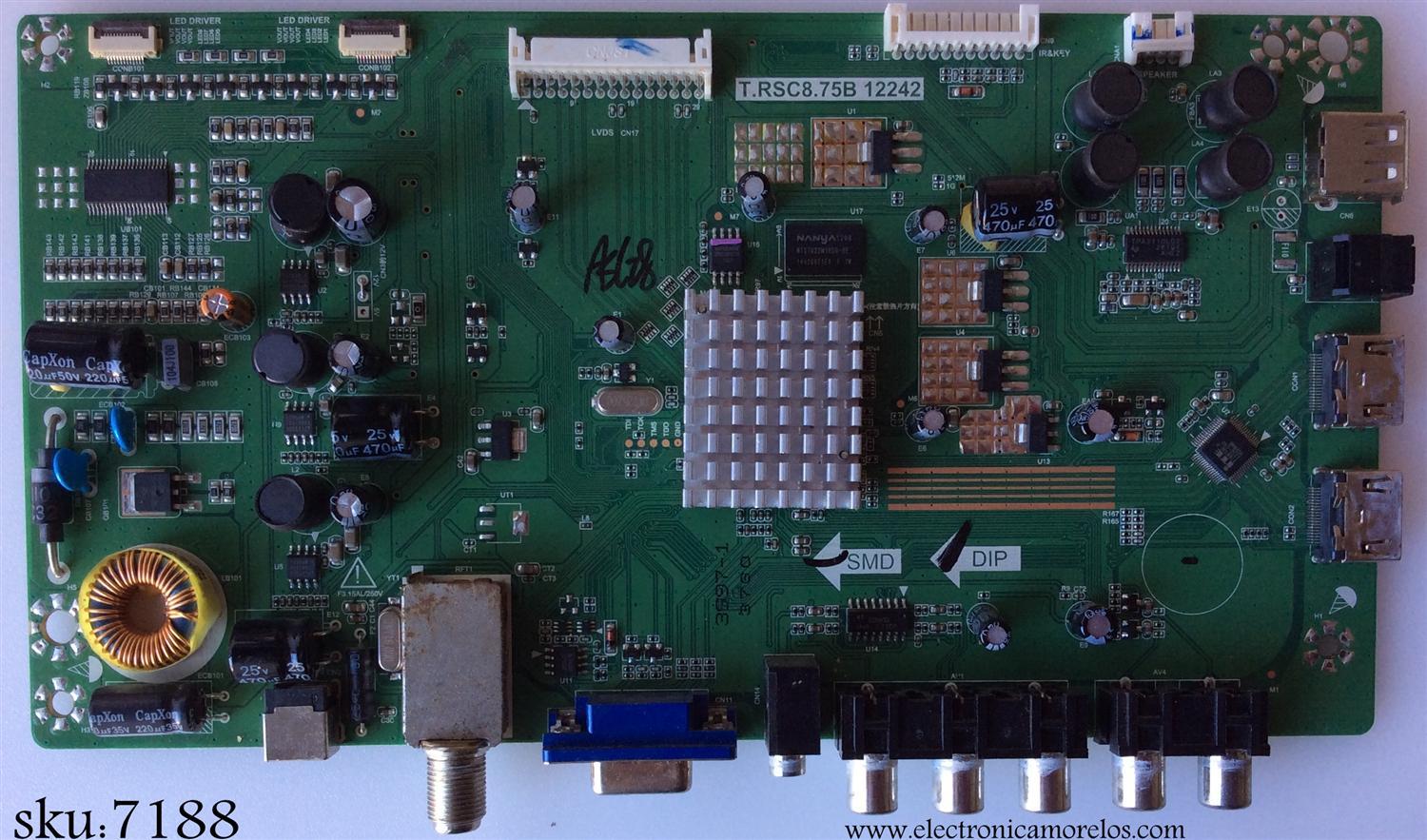 MAIN / WESTINGHOUSE UW32SC1W / T.RSC8.75B 12242 / MODELO UW32SC1W TW-69801-U032H	