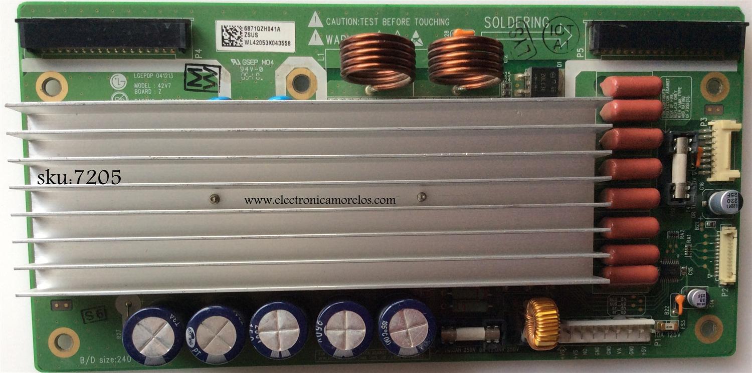 Z-SUS / LG 6871QZH041A / 6870QZE117B / 6870QZE017B / SUSTITUTA 6871QZH041B / MODELO 42PM3MV-UC /  42PX4DV-EA / 42PX4DV-AA / 42PX3RVA-ZC  / 42PX3RV 42PX3DCV-UC / 42PX3D-BV  /  Z42PX2D Z42PX2DH  / 42DPC85  / ED4218P S  / PFM-42V1A FWD-42PV1  	 PT-4233	