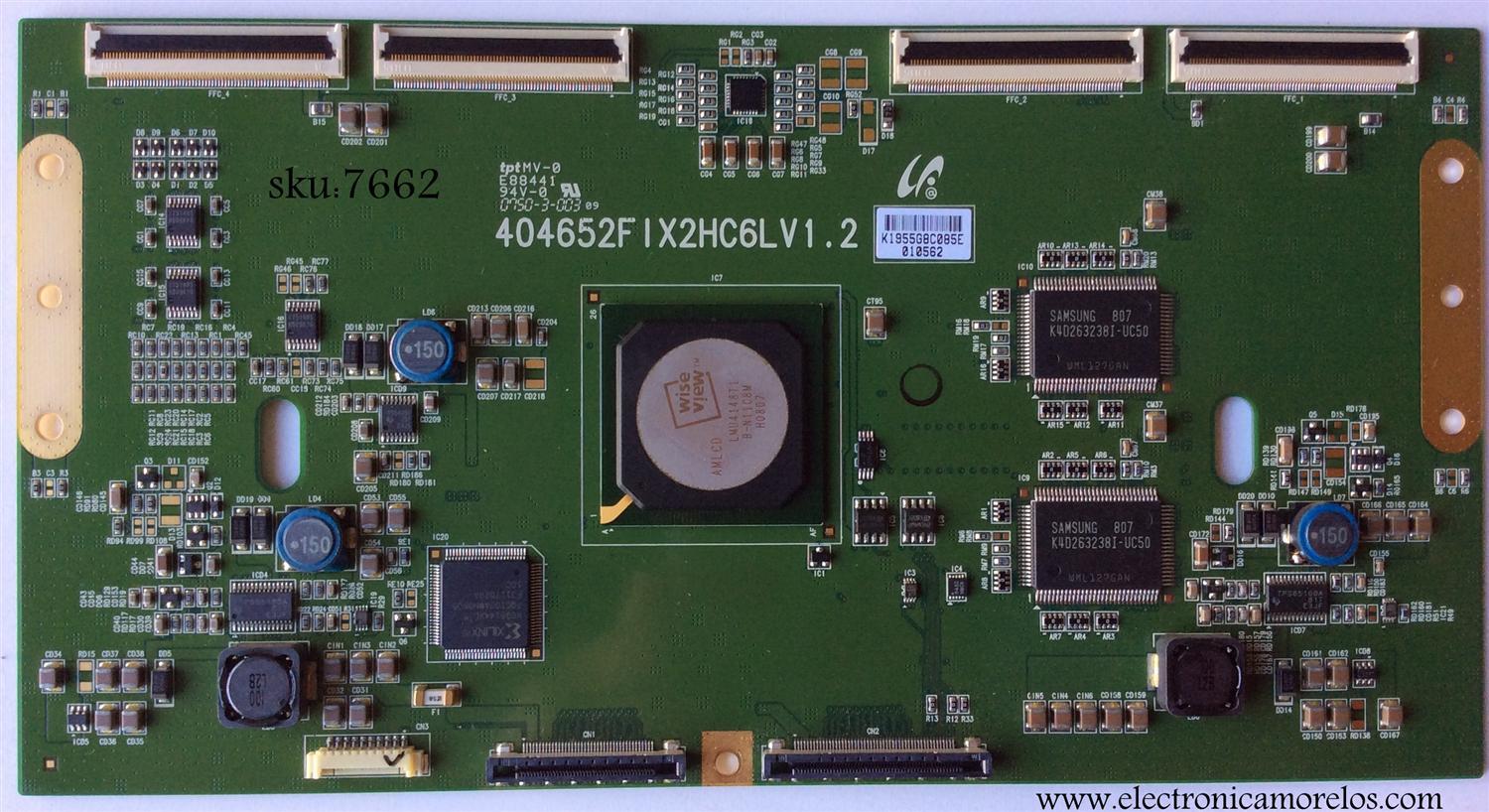 T-CON / SONY LJ94-01955G / 1955G / 404652FIX2HC6LV1.2 / SUSTITUTA LJ94-01956F / MODELO KDL-40WL135	