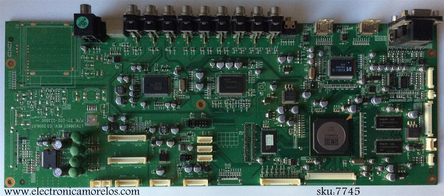 MAIN / PLANAR 511-050-033500 / 331-60C10-0250-DW / LTV1366C1 REV:C3 / MODELO PD520	