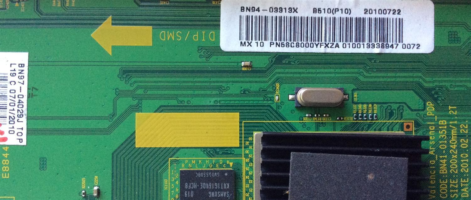 MAIN  PARA TV  SAMSUNG   BN94-03313X / BN41-01351B / BN97-04029J / SUSTITUTAS BN94-03313F / BN94-03313A / BN94-03313B / BN94-03313D / BN94-03313Q / BN94-03313S / BN94-03313T / BN94-03313V / BN94-03313Y / PANEL S58FH-YB05 / MODELOS PN58C8000YFXZA  - Imagen 2