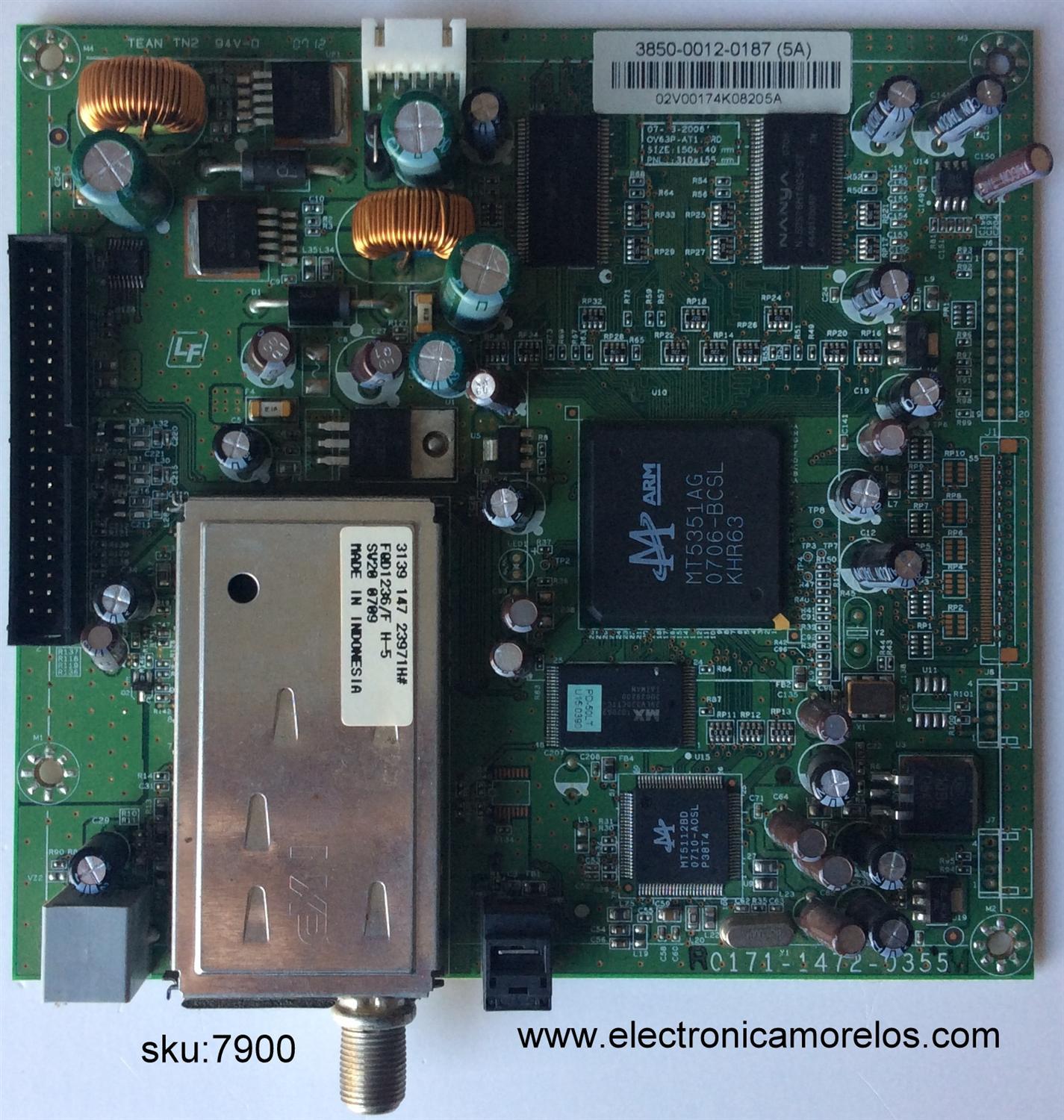 TARJETA TUNER / VIZIO 3850-0012-0187 / 0171-1472-0351 / MODELO P50HDTV10A	