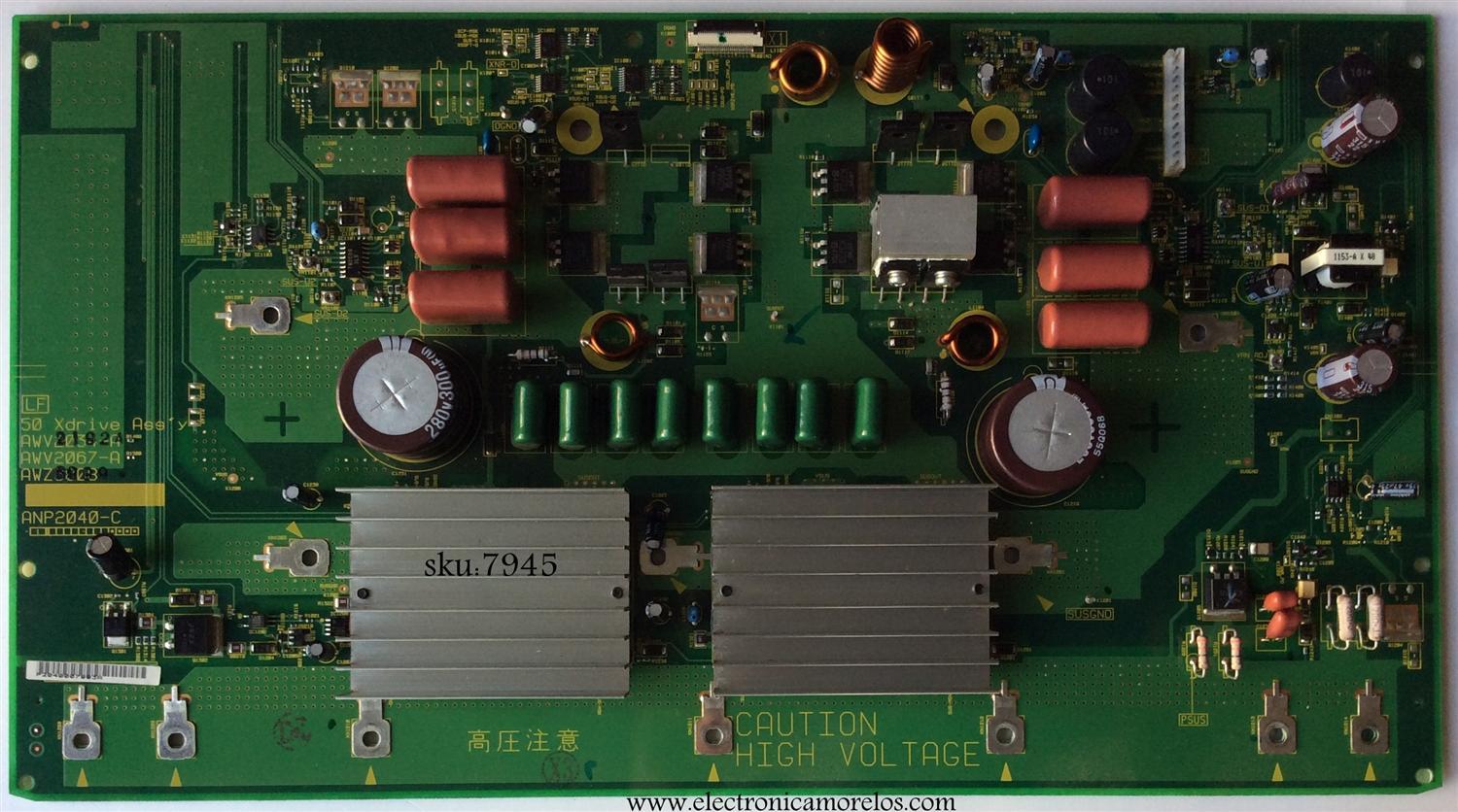 X-SUS / SONY 9-885-061-43 / AWZ6999 / ANP2040-C / AWV2192A / MODELO FWD-50PX1	