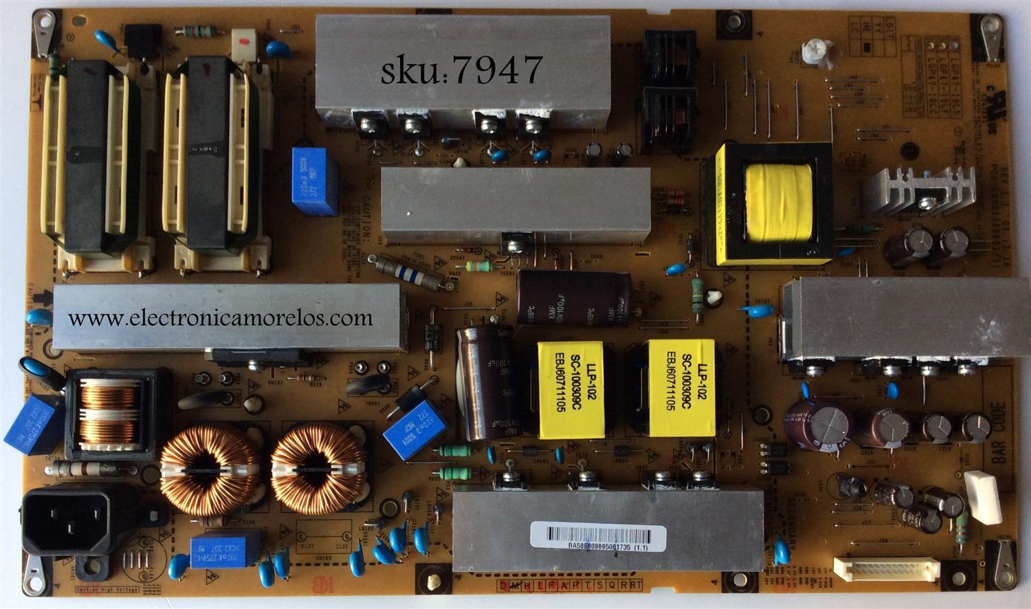 FUENTE / BACKLIGHT (COMBO) / LG EAY60869506 / EAX61289601/11 / 60869506 / EAX61289601 / PANEL LK460D3LA57 / MODELOS 46LD550-UB AUSMLFR / 46LD550-UB AUSMLUR / 46LD550-UB